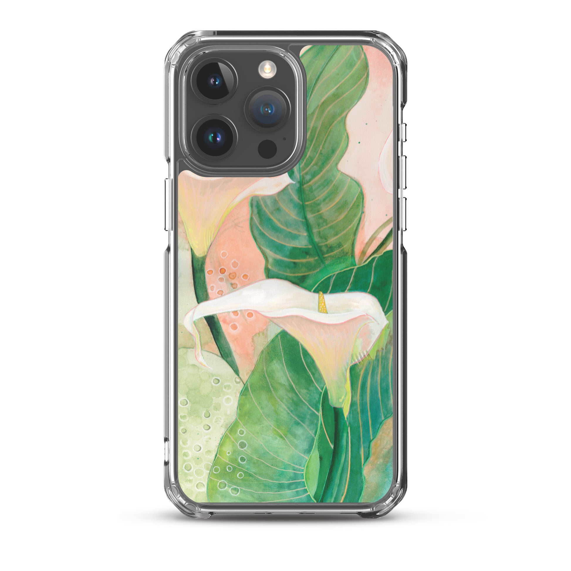 Calla lily Clear Case for iPhone® - Aquamarine Design - Artistic Gifts for Women - Art by Artist Tania Herrera from Aquamarine Design Studio