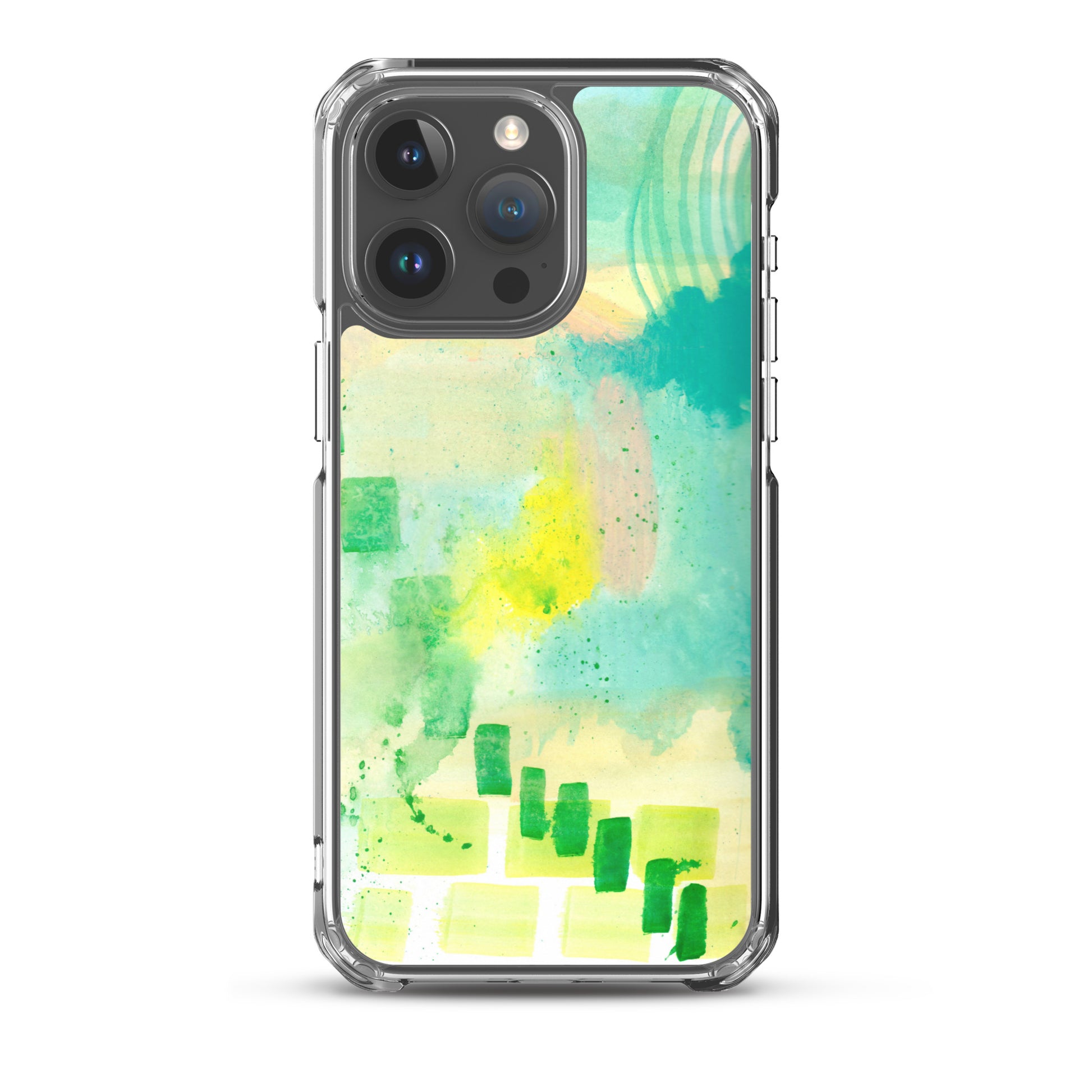 Abstract Aqua Clear Case for iPhone® - Aquamarine Design - Artistic Gifts for Women - Art by Artist Tania Herrera from Aquamarine Design Studio