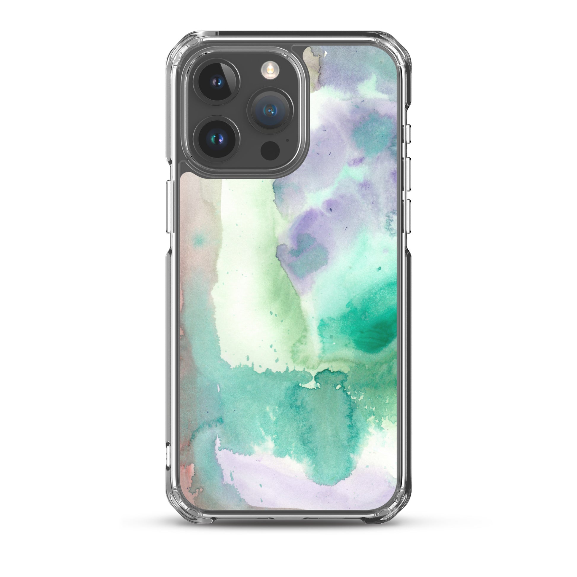 Purple and Green Abstract Clear Case for iPhone® - Aquamarine Design - Artistic Gifts for Women - Art by Artist Tania Herrera from Aquamarine Design Studio