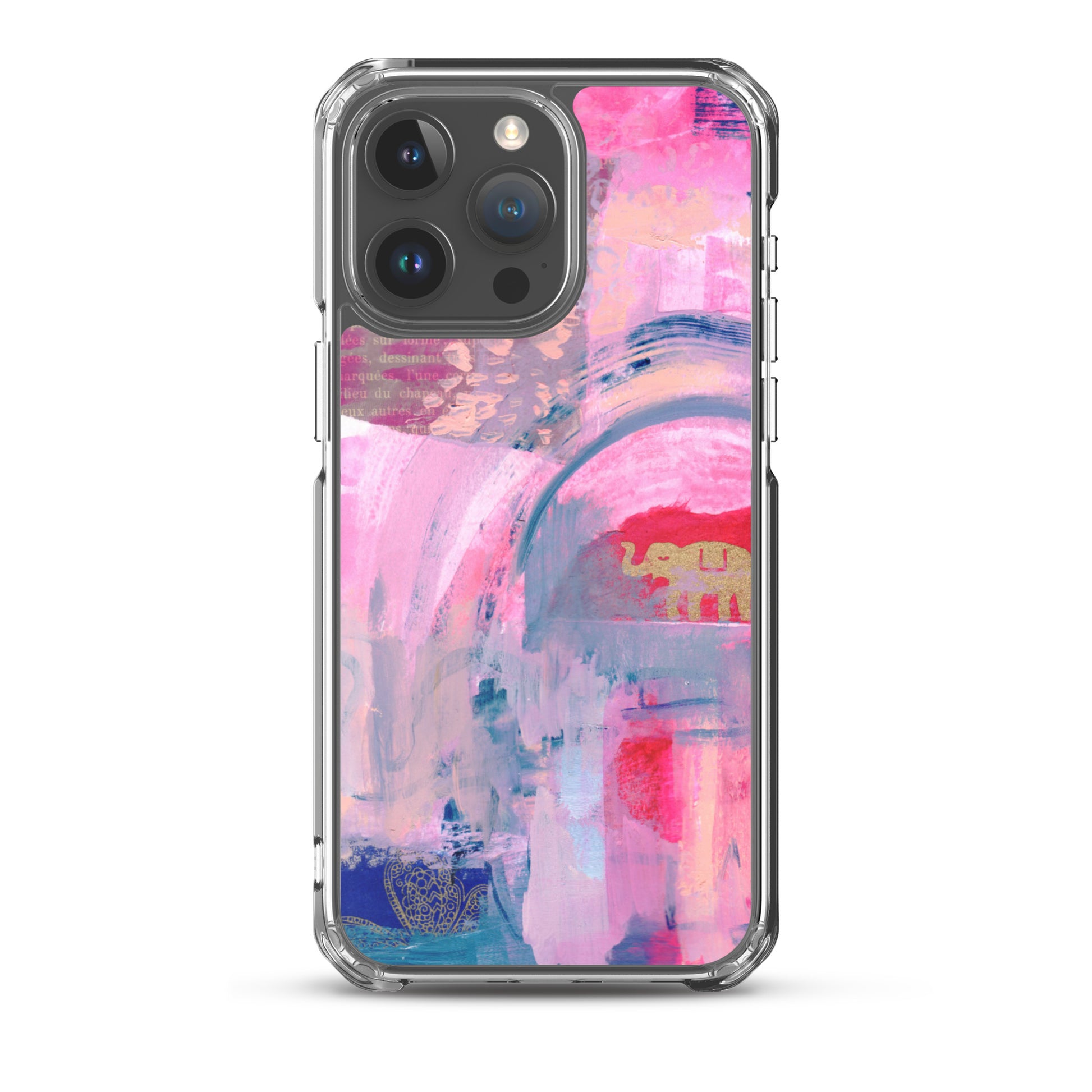 Collage Design Clear Case for iPhone® - Aquamarine Design - Artistic Gifts for Women - Art by Artist Tania Herrera from Aquamarine Design Studio