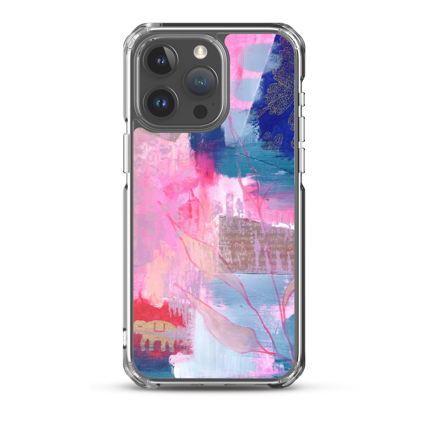 Collage Design Clear Case for iPhone® - Aquamarine Design - Artistic Gifts for Women - Art by Artist Tania Herrera from Aquamarine Design Studio