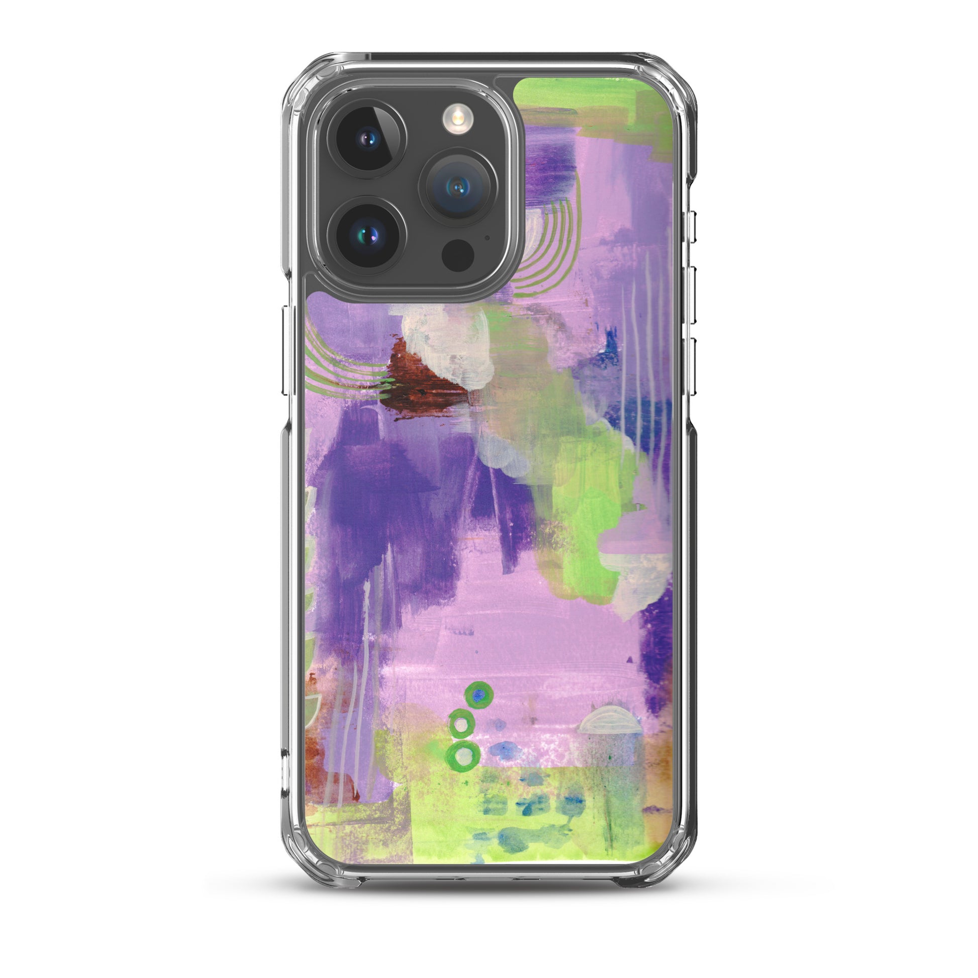 Purple Abstract I Clear Case for iPhone® - Aquamarine Design - Artistic Gifts for Women - Art by Artist Tania Herrera from Aquamarine Design Studio