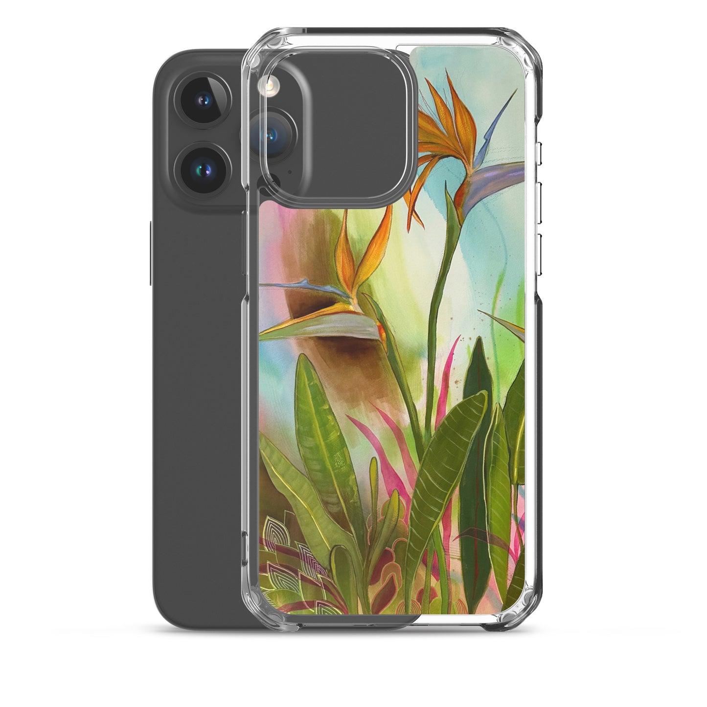 Birds in Paradise Clear Case for iPhone® - Aquamarine Design - Artistic Gifts for Women - Art by Artist Tania Herrera from Aquamarine Design Studio