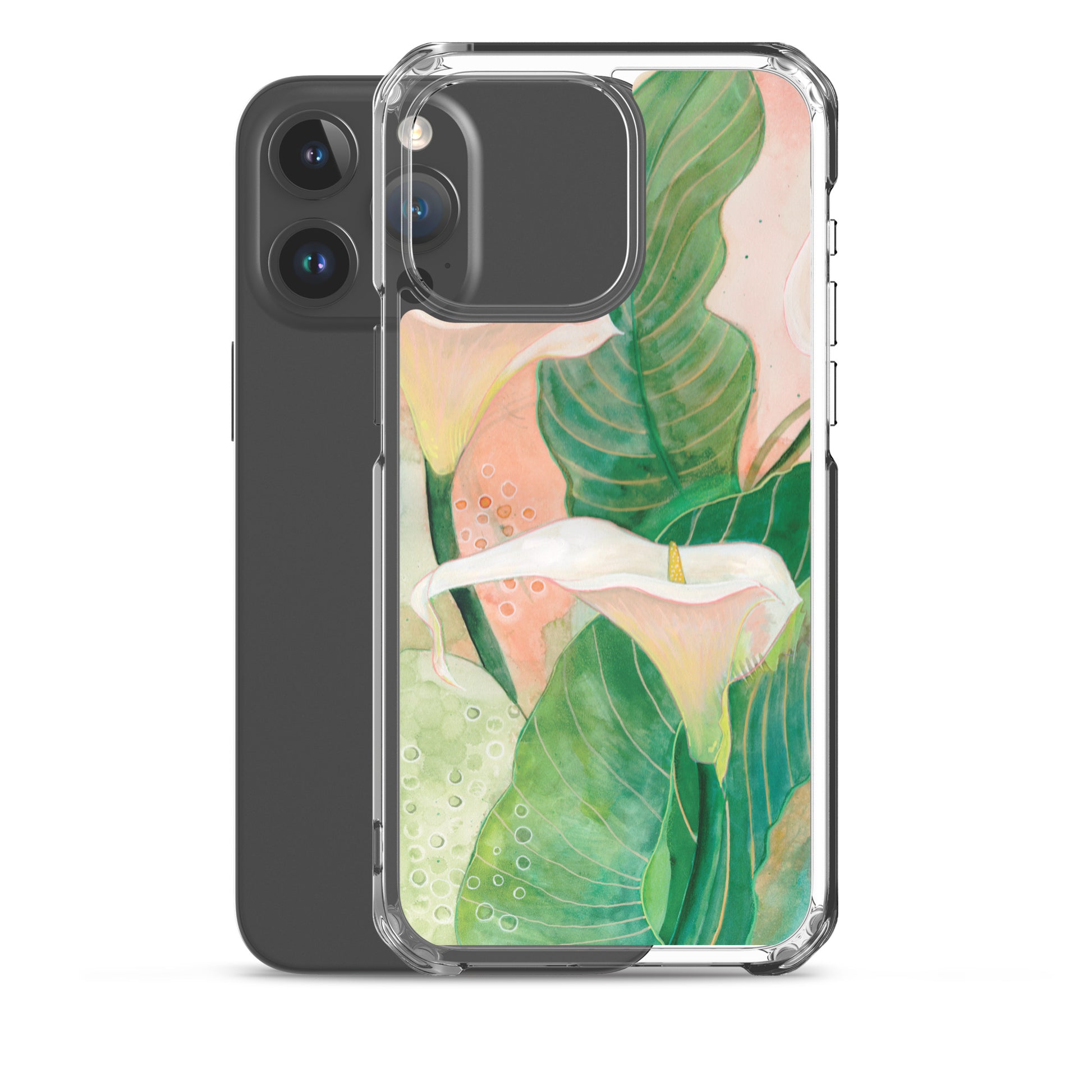 Calla lily Clear Case for iPhone® - Aquamarine Design - Artistic Gifts for Women - Art by Artist Tania Herrera from Aquamarine Design Studio