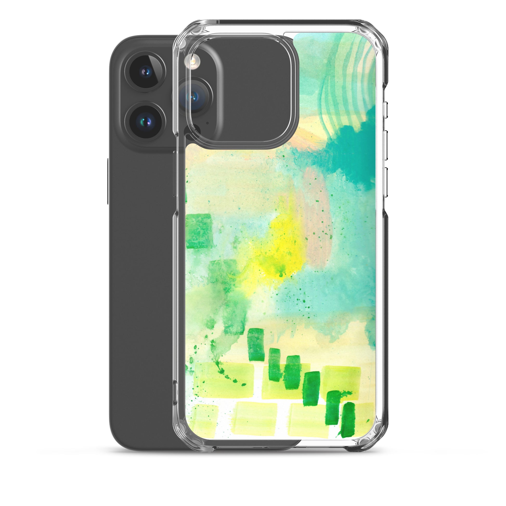Abstract Aqua Clear Case for iPhone® - Aquamarine Design - Artistic Gifts for Women - Art by Artist Tania Herrera from Aquamarine Design Studio