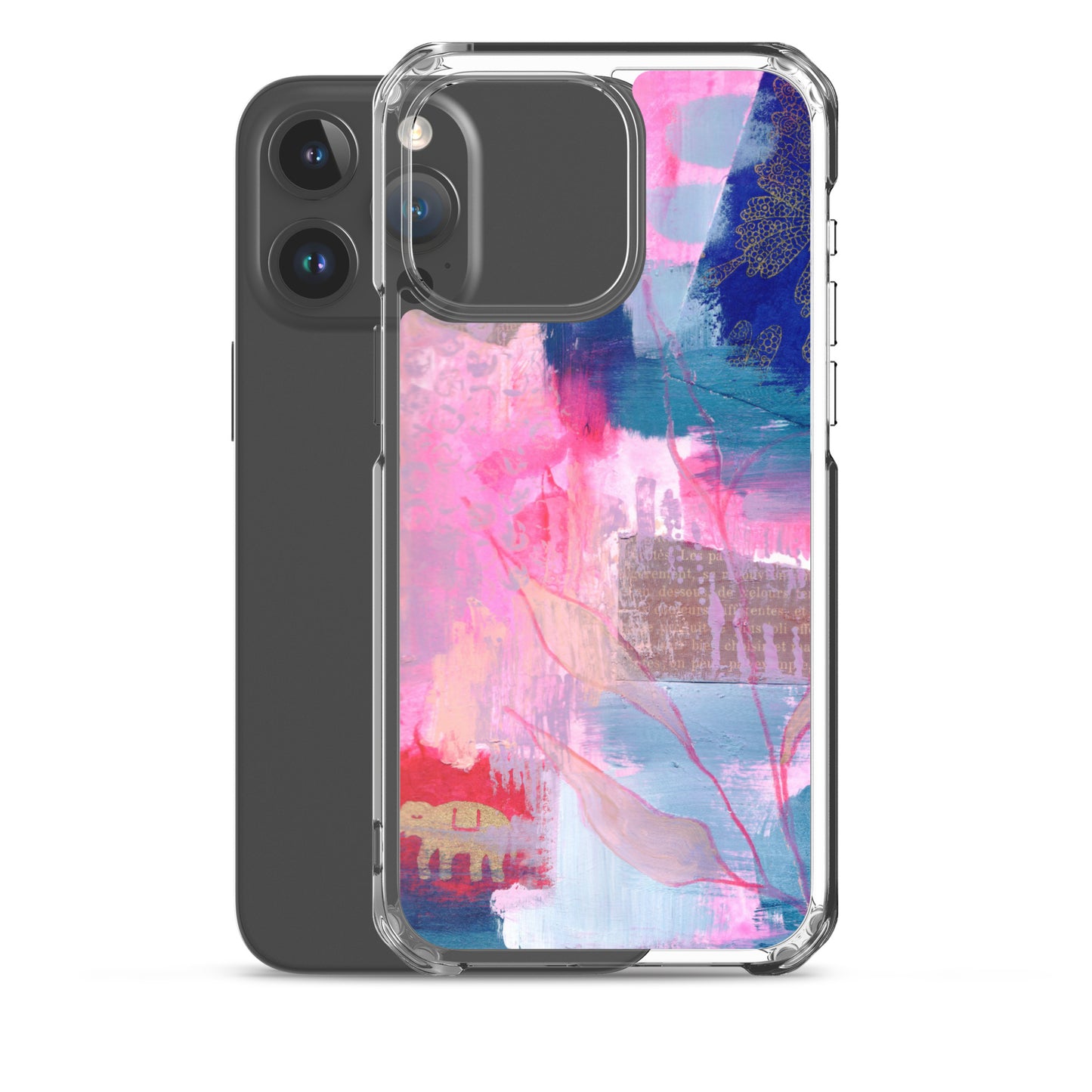 Collage Design Clear Case for iPhone® - Aquamarine Design - Artistic Gifts for Women - Art by Artist Tania Herrera from Aquamarine Design Studio