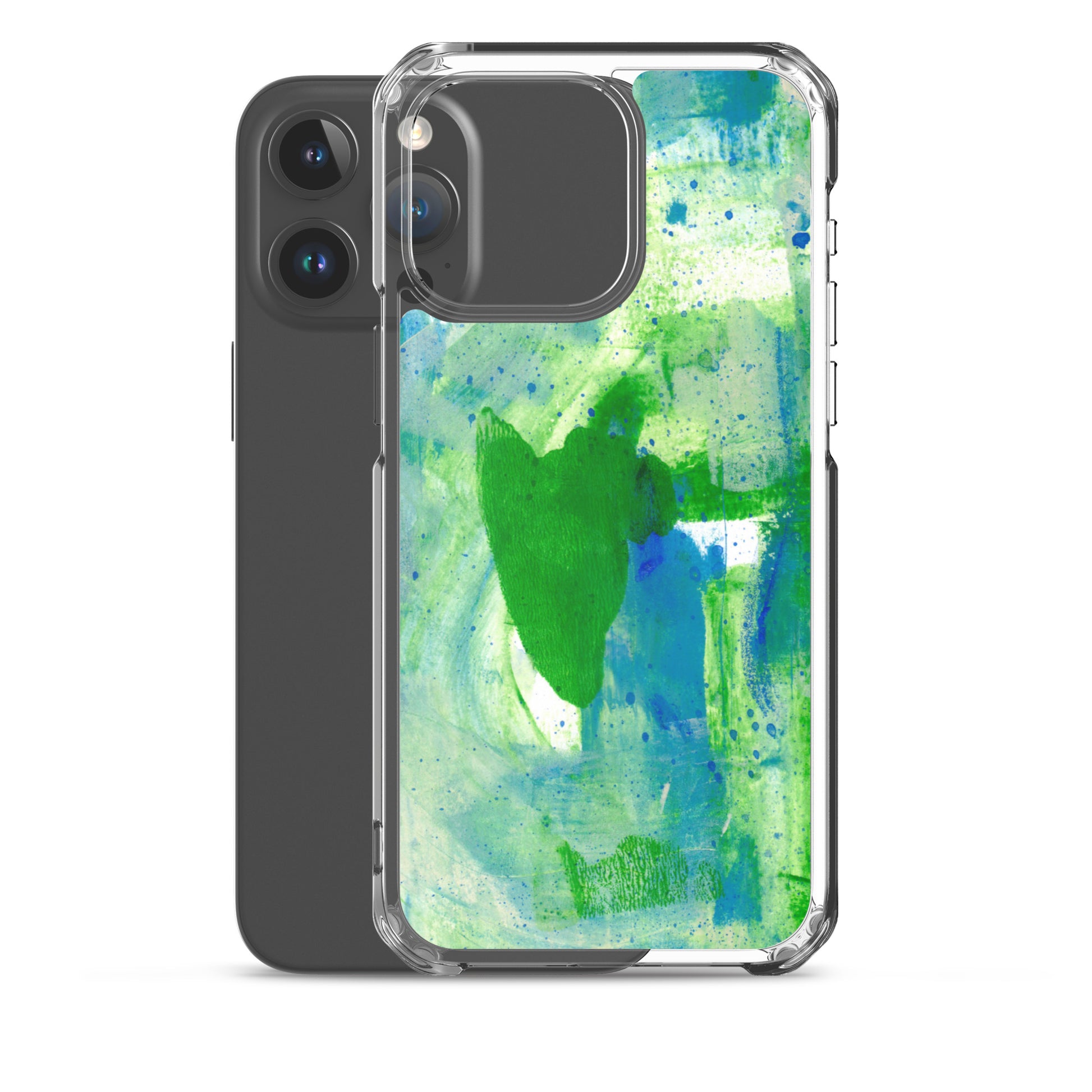 Green Mist Clear Case for iPhone® - Aquamarine Design - Artistic Gifts for Women - Art by Artist Tania Herrera from Aquamarine Design Studio