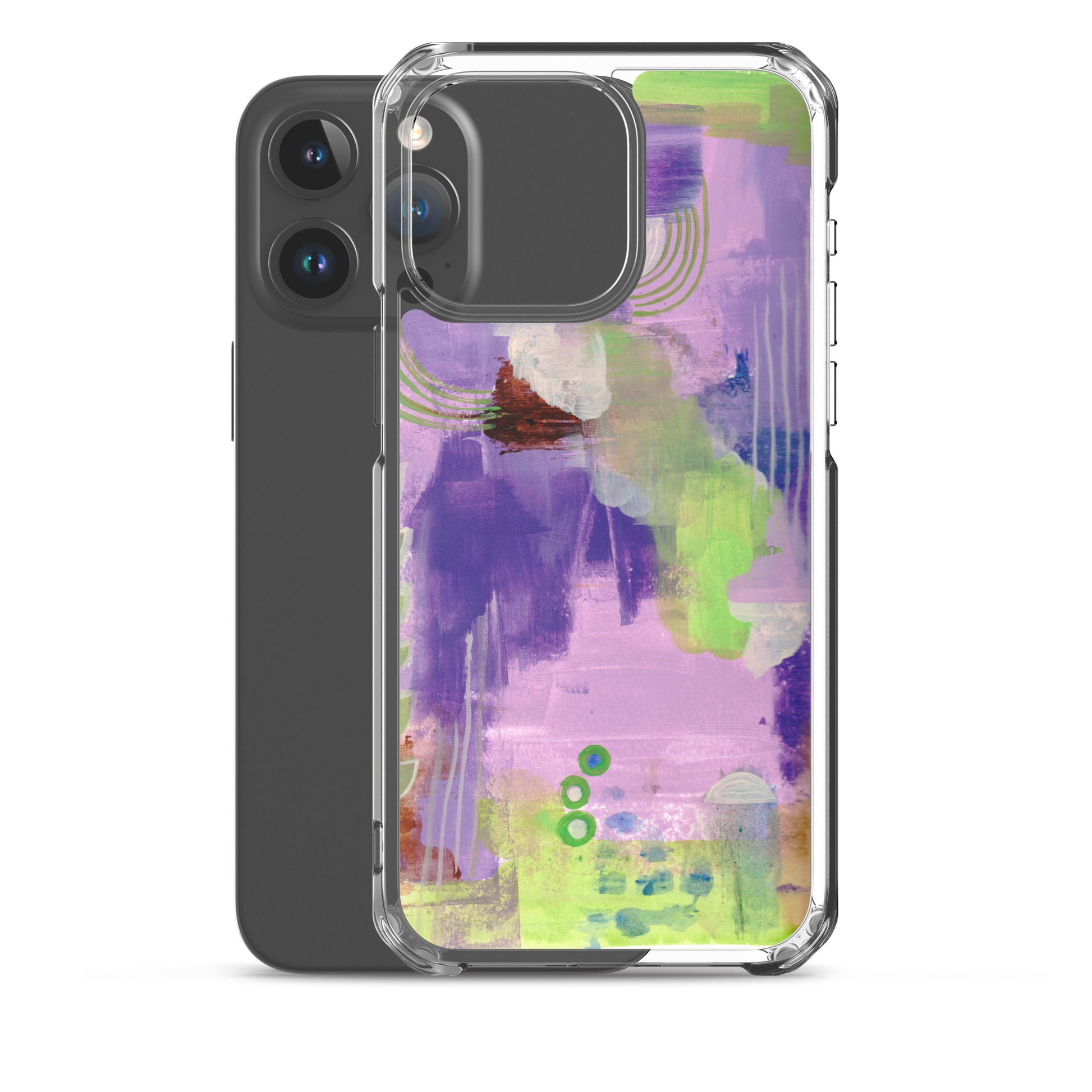 Purple Abstract I Clear Case for iPhone® - Aquamarine Design - Artistic Gifts for Women - Art by Artist Tania Herrera from Aquamarine Design Studio