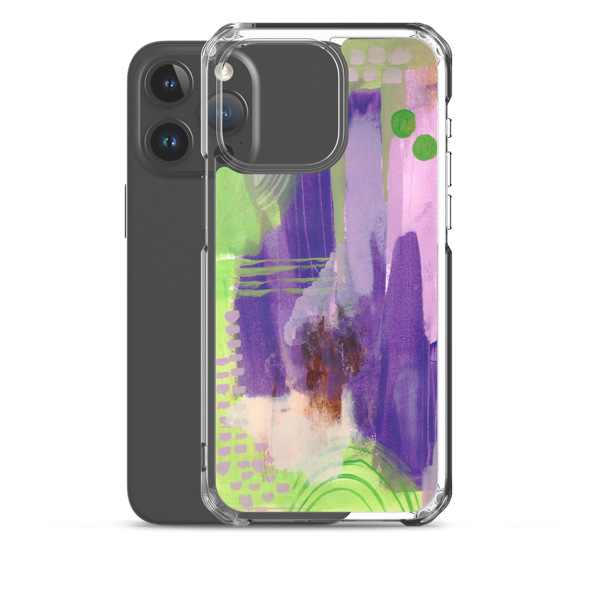 Purple Abstract II Clear Case for iPhone® - Aquamarine Design - Artistic Gifts for Women - Art by Artist Tania Herrera from Aquamarine Design Studio