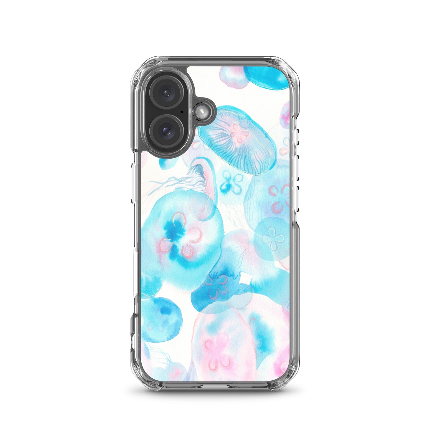 Light Blue Jelly Fish Clear Case for iPhone® - Aquamarine Design - Artistic Gifts for Women - Art by Artist Tania Herrera from Aquamarine Design Studio