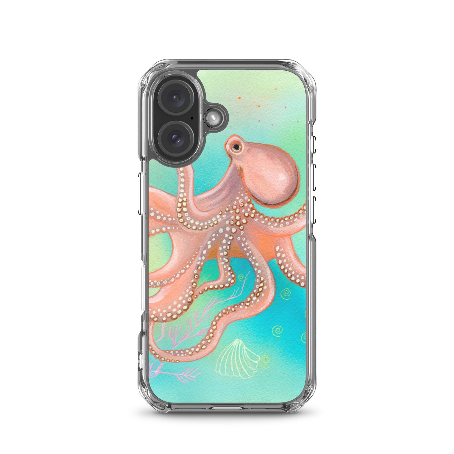 Octopus Clear Case for iPhone® - Aquamarine Design - Artistic Gifts for Women - Art by Artist Tania Herrera from Aquamarine Design Studio