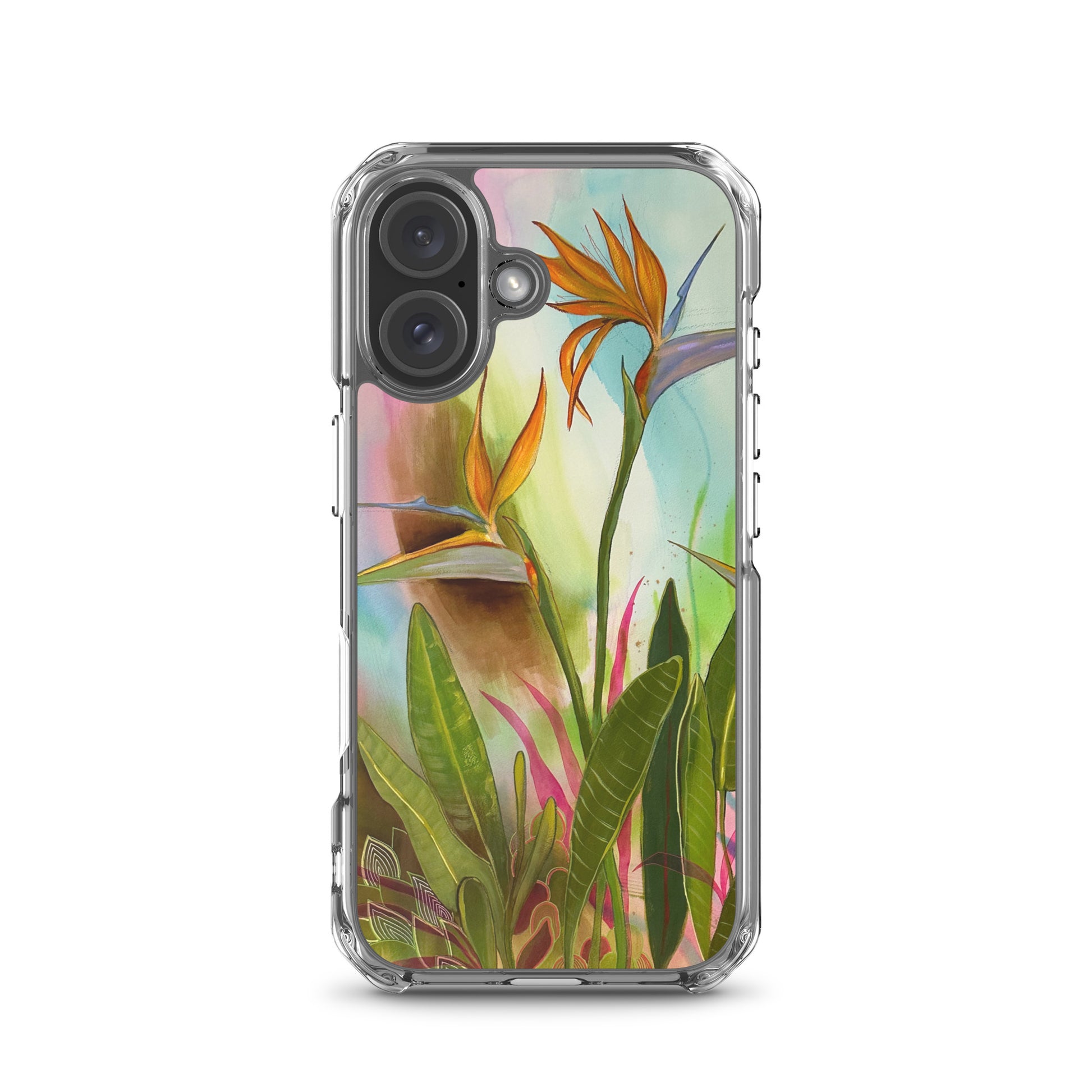 Birds in Paradise Clear Case for iPhone® - Aquamarine Design - Artistic Gifts for Women - Art by Artist Tania Herrera from Aquamarine Design Studio
