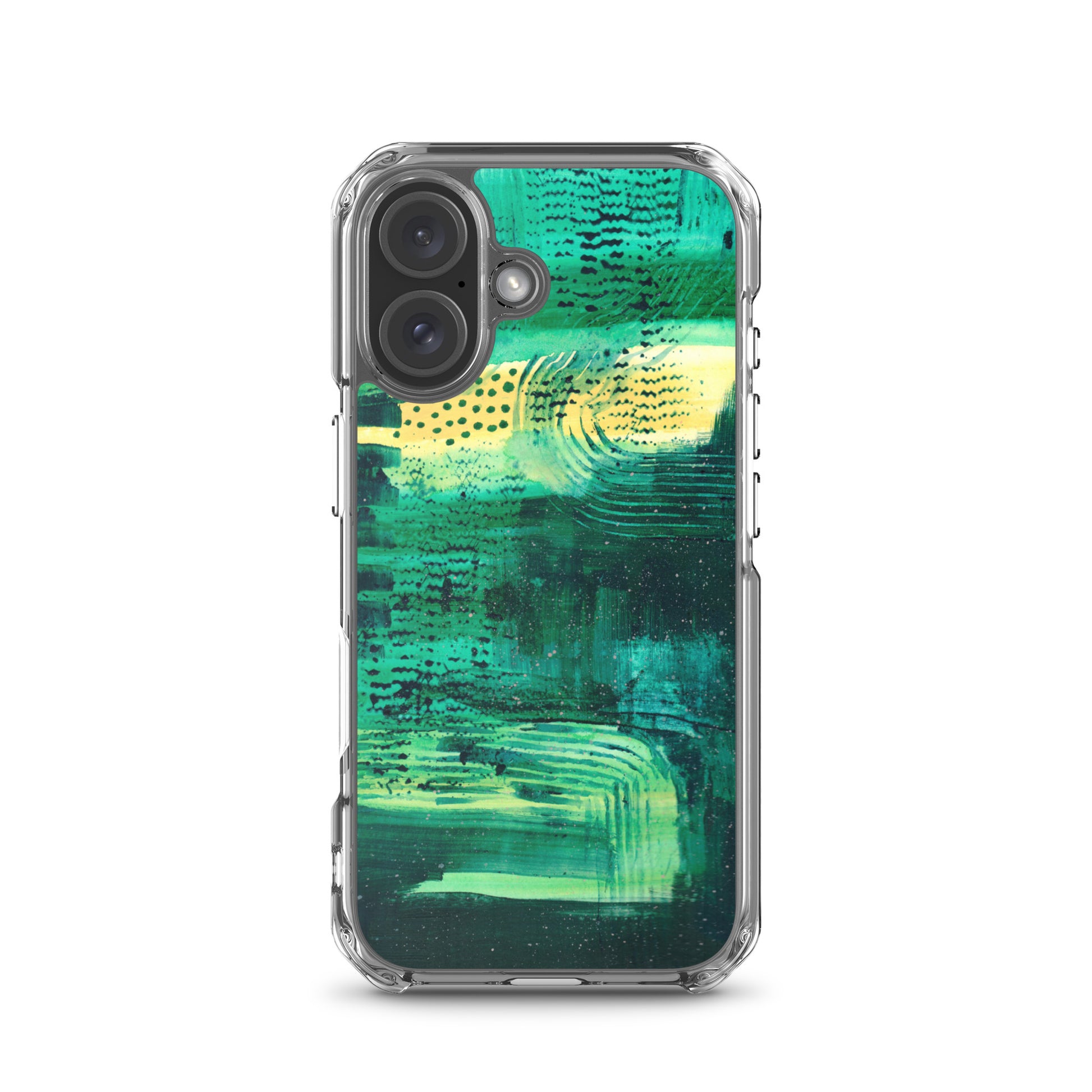 Deep Green Clear Case for iPhone® - Aquamarine Design - Artistic Gifts for Women - Art by Artist Tania Herrera from Aquamarine Design Studio