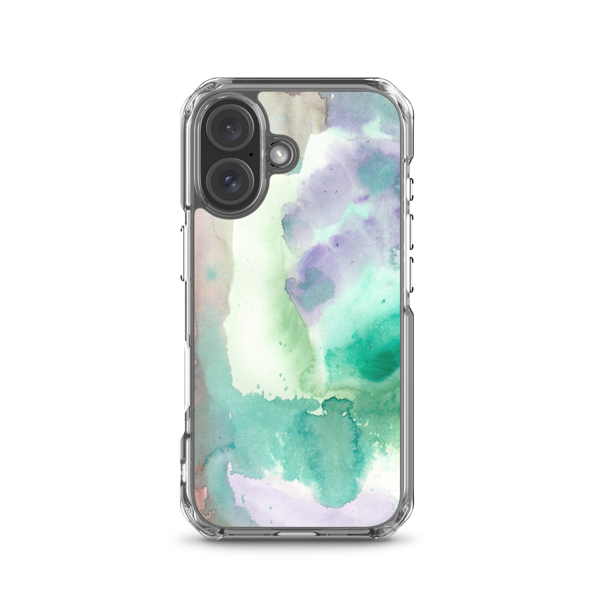 Purple and Green Abstract Clear Case for iPhone® - Aquamarine Design - Artistic Gifts for Women - Art by Artist Tania Herrera from Aquamarine Design Studio
