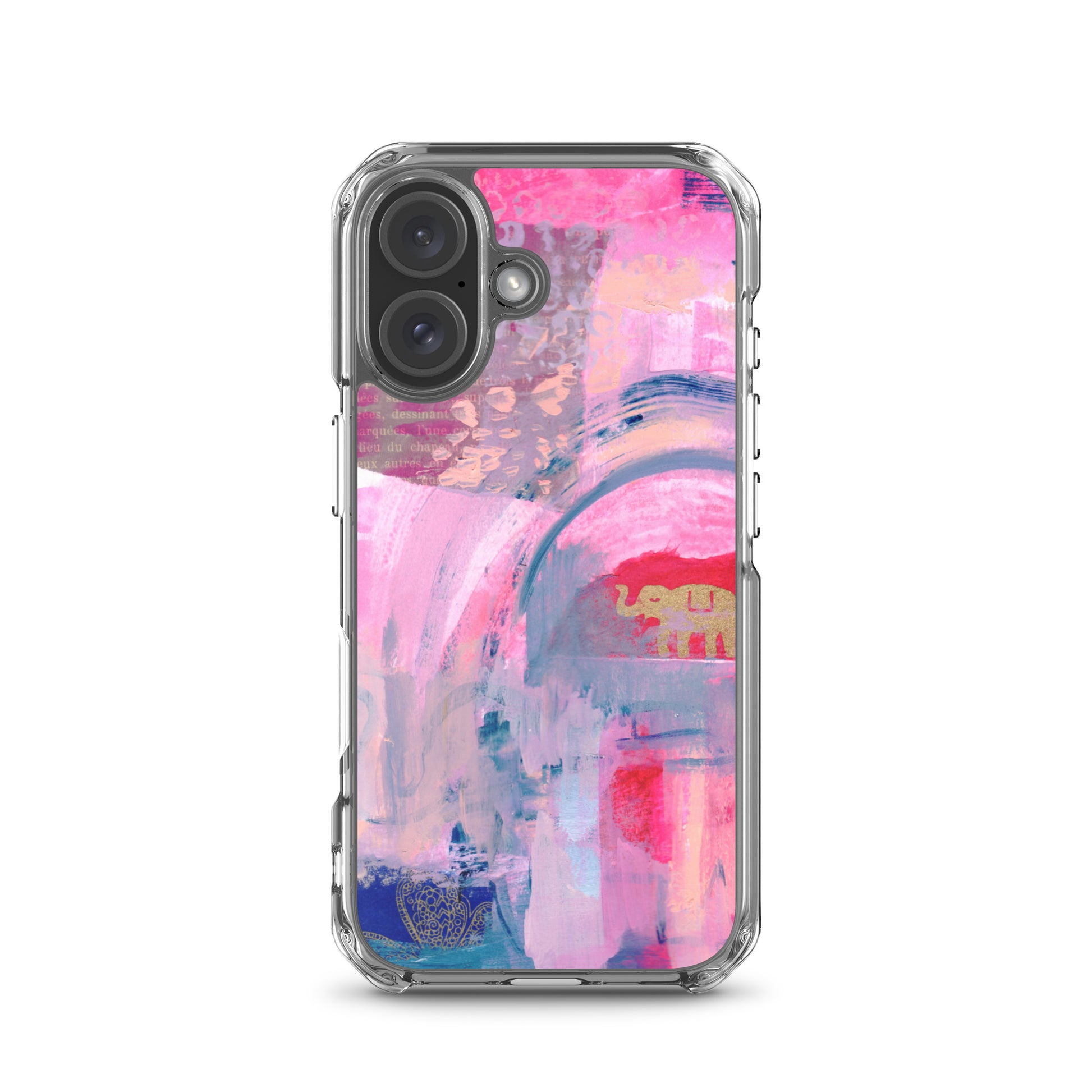 Collage Design Clear Case for iPhone® - Aquamarine Design - Artistic Gifts for Women - Art by Artist Tania Herrera from Aquamarine Design Studio