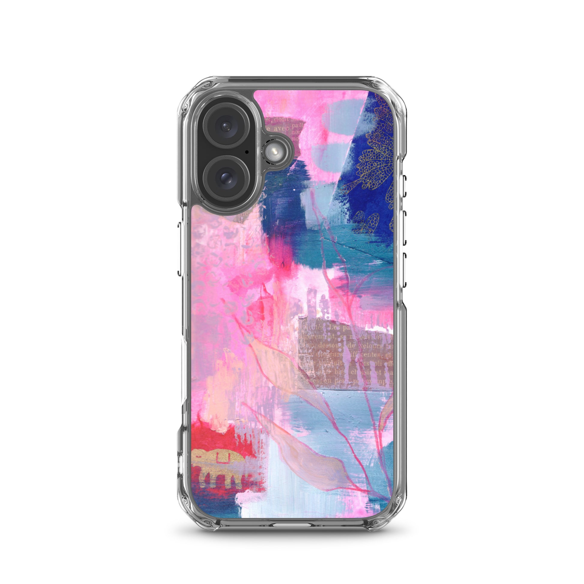 Collage Design Clear Case for iPhone® - Aquamarine Design - Artistic Gifts for Women - Art by Artist Tania Herrera from Aquamarine Design Studio