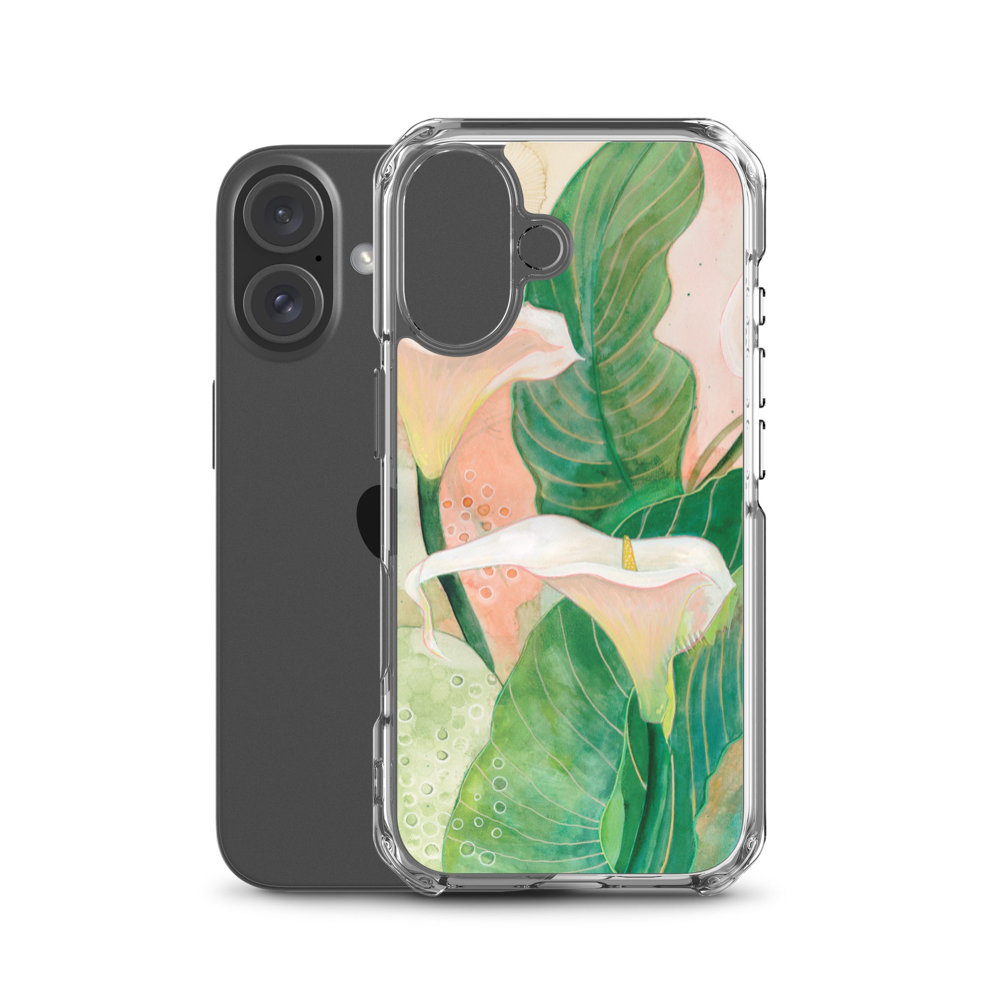 Calla lily Clear Case for iPhone® - Aquamarine Design - Artistic Gifts for Women - Art by Artist Tania Herrera from Aquamarine Design Studio