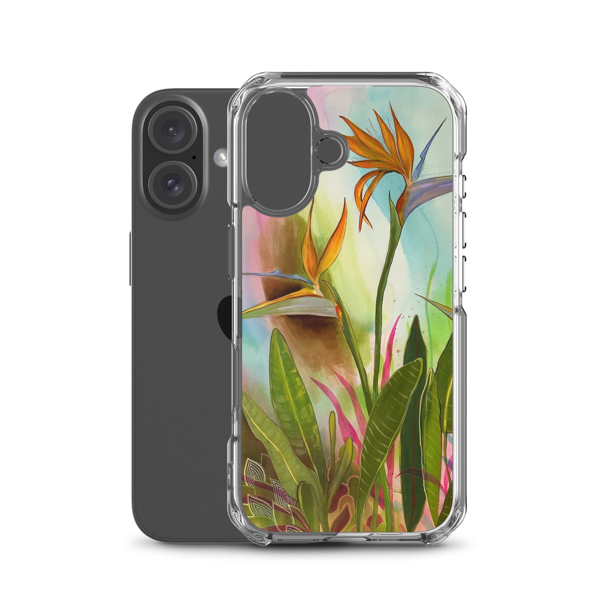 Birds in Paradise Clear Case for iPhone® - Aquamarine Design - Artistic Gifts for Women - Art by Artist Tania Herrera from Aquamarine Design Studio