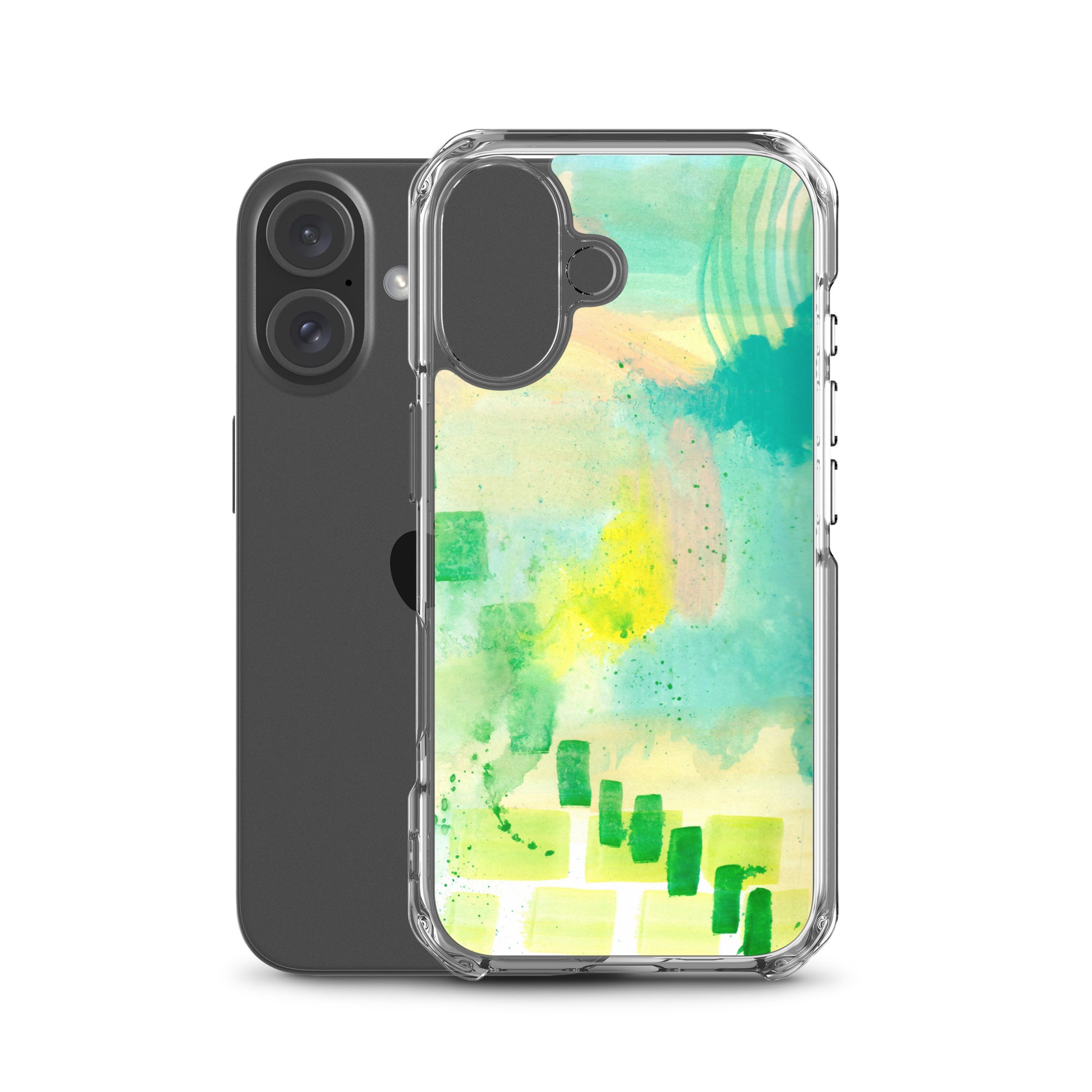 Abstract Aqua Clear Case for iPhone® - Aquamarine Design - Artistic Gifts for Women - Art by Artist Tania Herrera from Aquamarine Design Studio