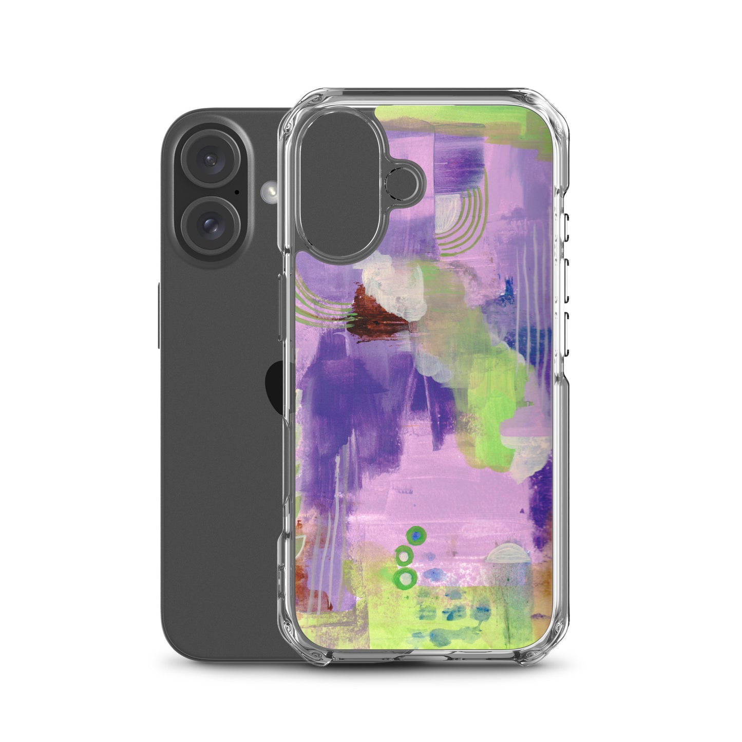 Purple Abstract I Clear Case for iPhone® - Aquamarine Design - Artistic Gifts for Women - Art by Artist Tania Herrera from Aquamarine Design Studio