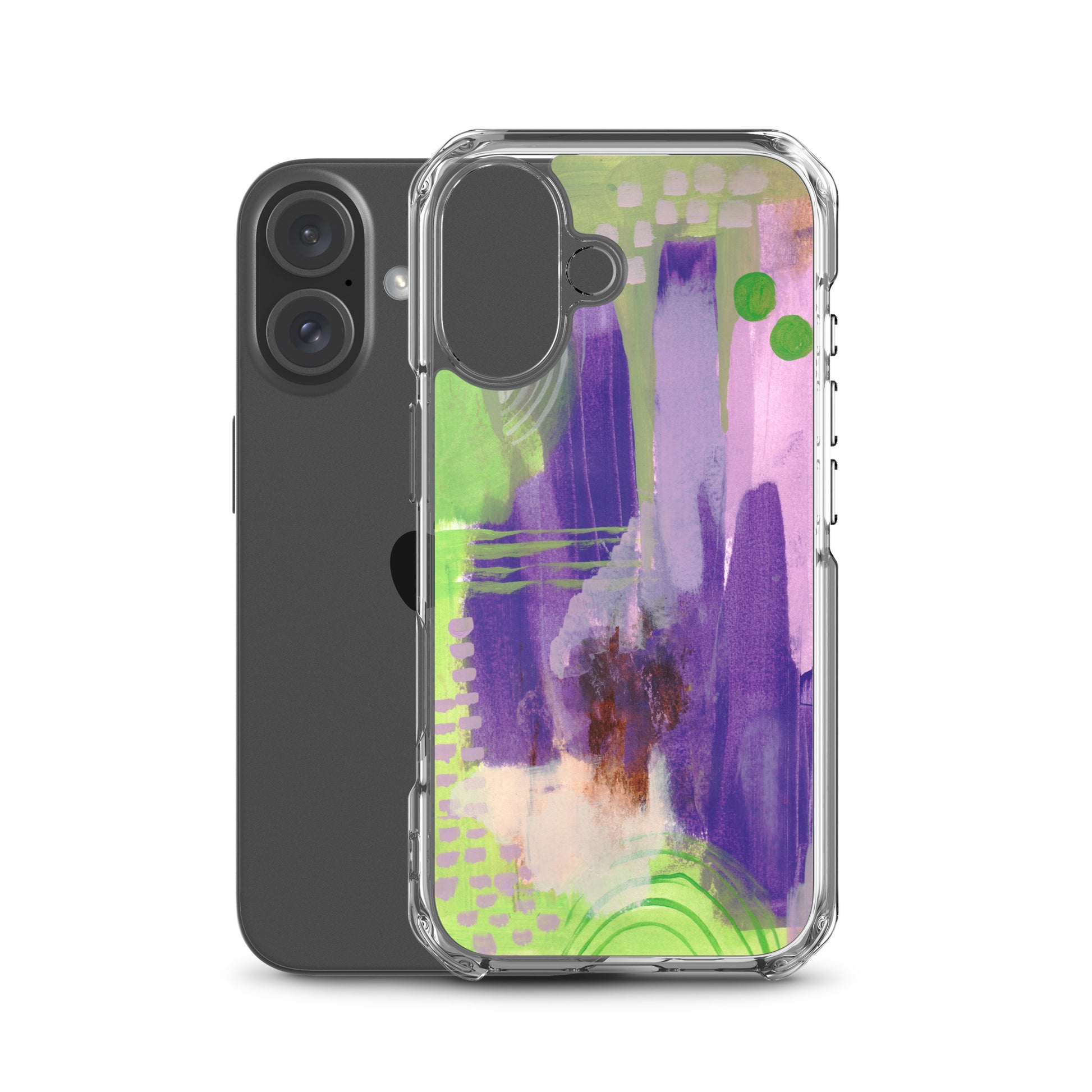 Purple Abstract II Clear Case for iPhone® - Aquamarine Design - Artistic Gifts for Women - Art by Artist Tania Herrera from Aquamarine Design Studio
