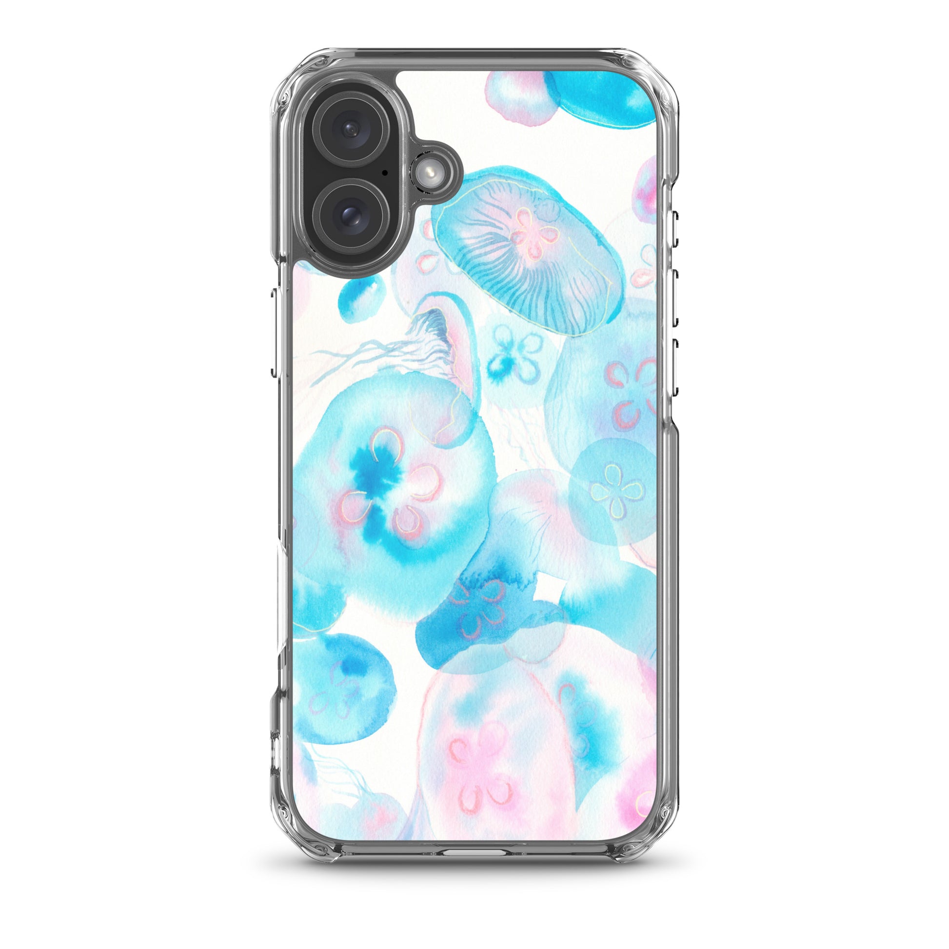 Light Blue Jelly Fish Clear Case for iPhone® - Aquamarine Design - Artistic Gifts for Women - Art by Artist Tania Herrera from Aquamarine Design Studio