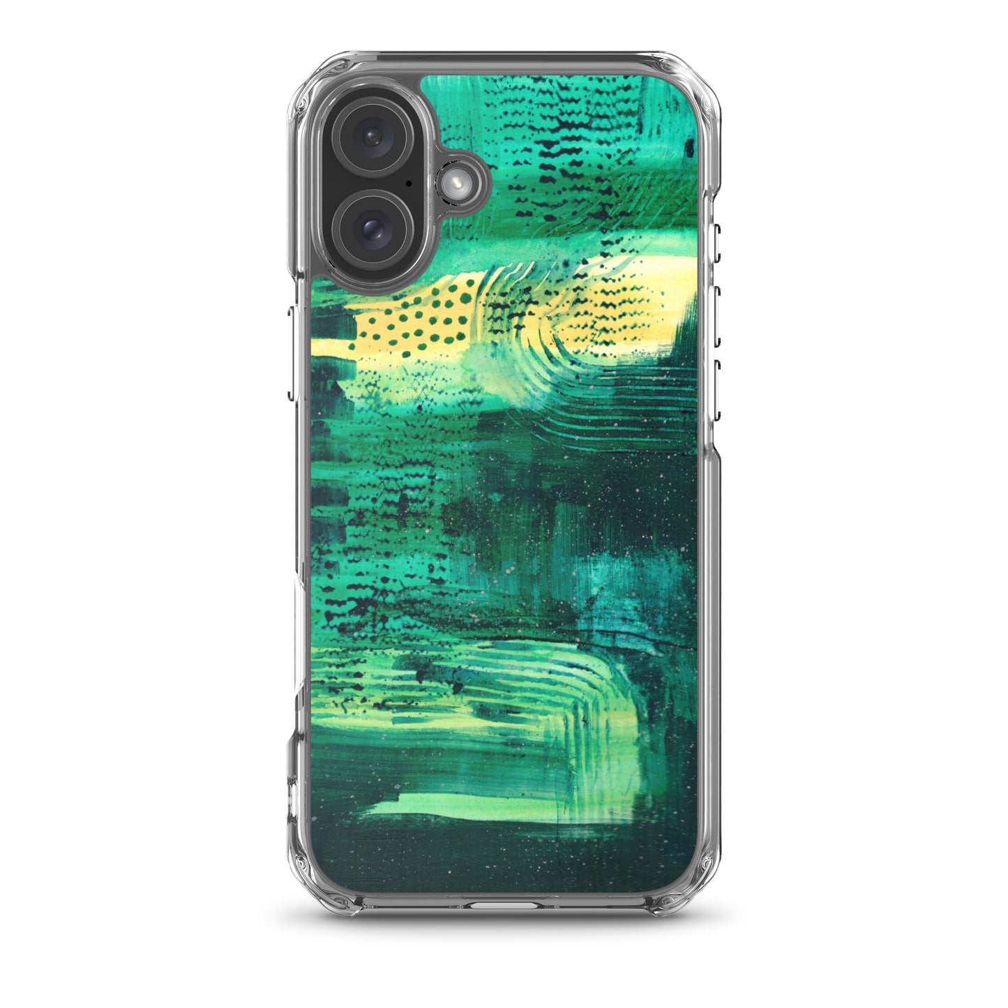 Deep Green Clear Case for iPhone® - Aquamarine Design - Artistic Gifts for Women - Art by Artist Tania Herrera from Aquamarine Design Studio
