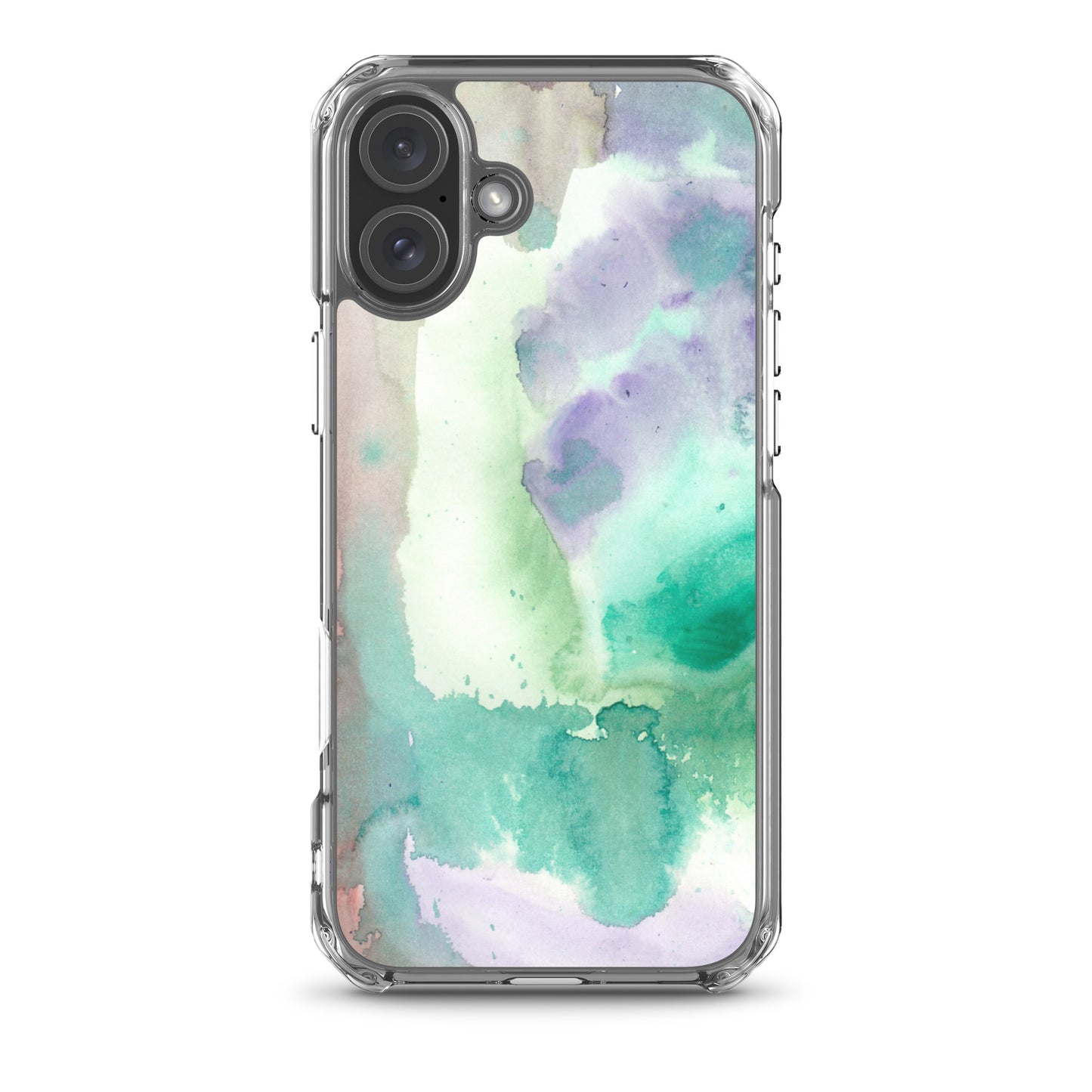 Purple and Green Abstract Clear Case for iPhone® - Aquamarine Design - Artistic Gifts for Women - Art by Artist Tania Herrera from Aquamarine Design Studio