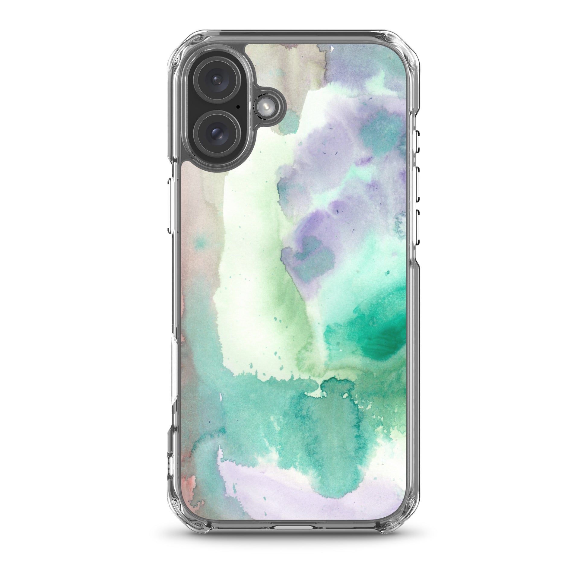 Purple and Green Abstract Clear Case for iPhone® - Aquamarine Design - Artistic Gifts for Women - Art by Artist Tania Herrera from Aquamarine Design Studio