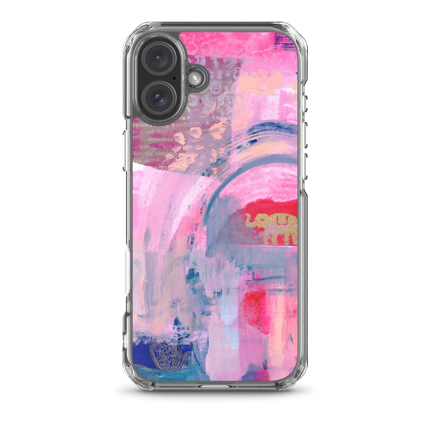 Collage Design Clear Case for iPhone® - Aquamarine Design - Artistic Gifts for Women - Art by Artist Tania Herrera from Aquamarine Design Studio