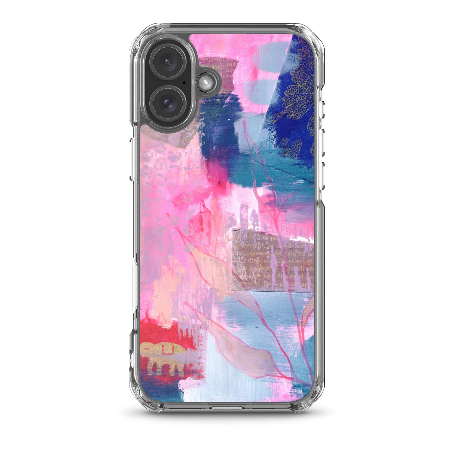 Collage Design Clear Case for iPhone® - Aquamarine Design - Artistic Gifts for Women - Art by Artist Tania Herrera from Aquamarine Design Studio