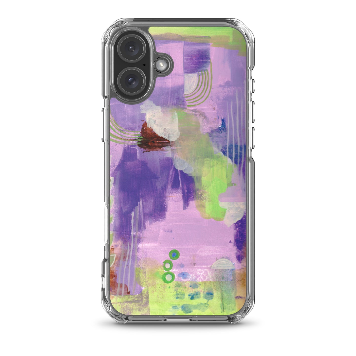 Purple Abstract I Clear Case for iPhone® - Aquamarine Design - Artistic Gifts for Women - Art by Artist Tania Herrera from Aquamarine Design Studio