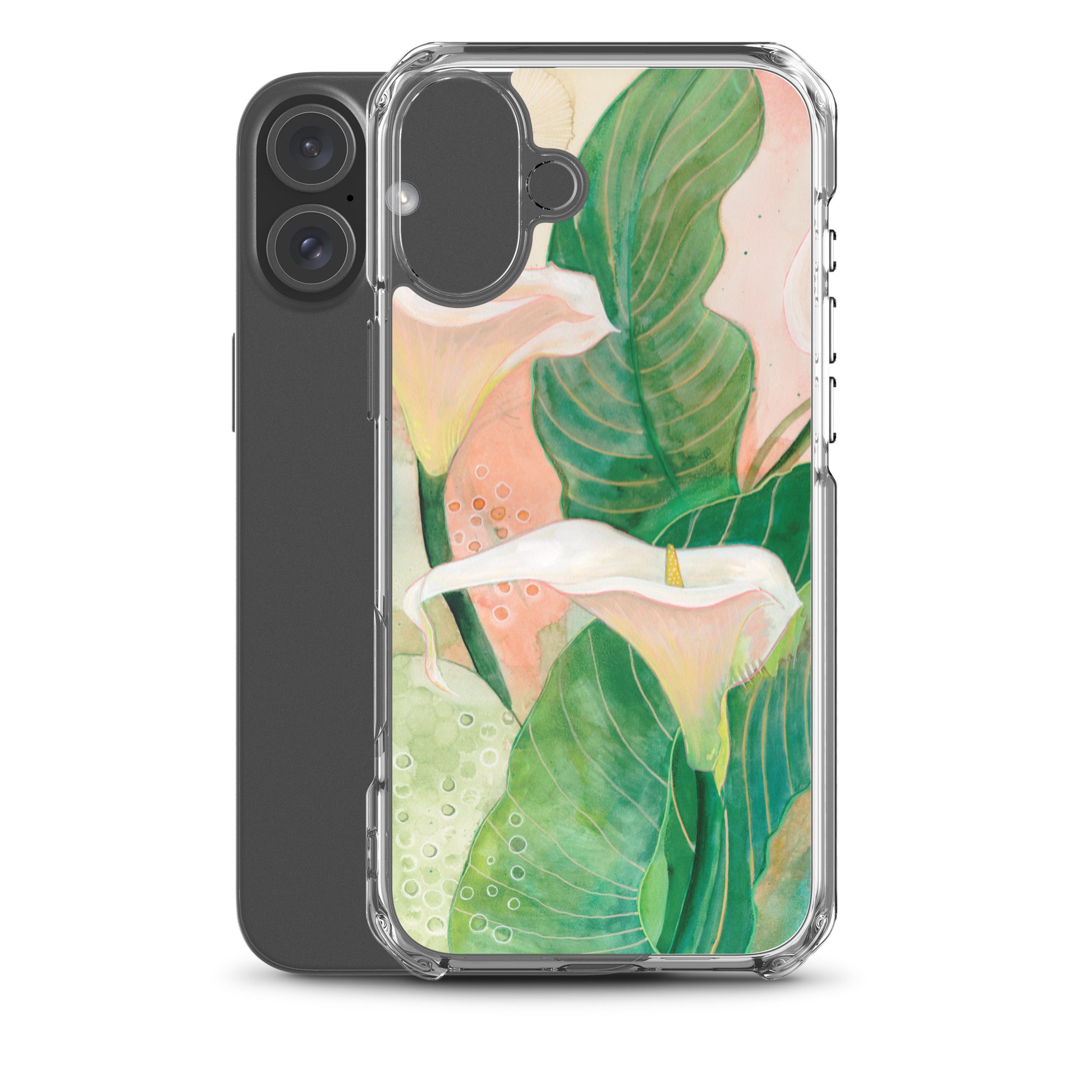 Calla lily Clear Case for iPhone® - Aquamarine Design - Artistic Gifts for Women - Art by Artist Tania Herrera from Aquamarine Design Studio