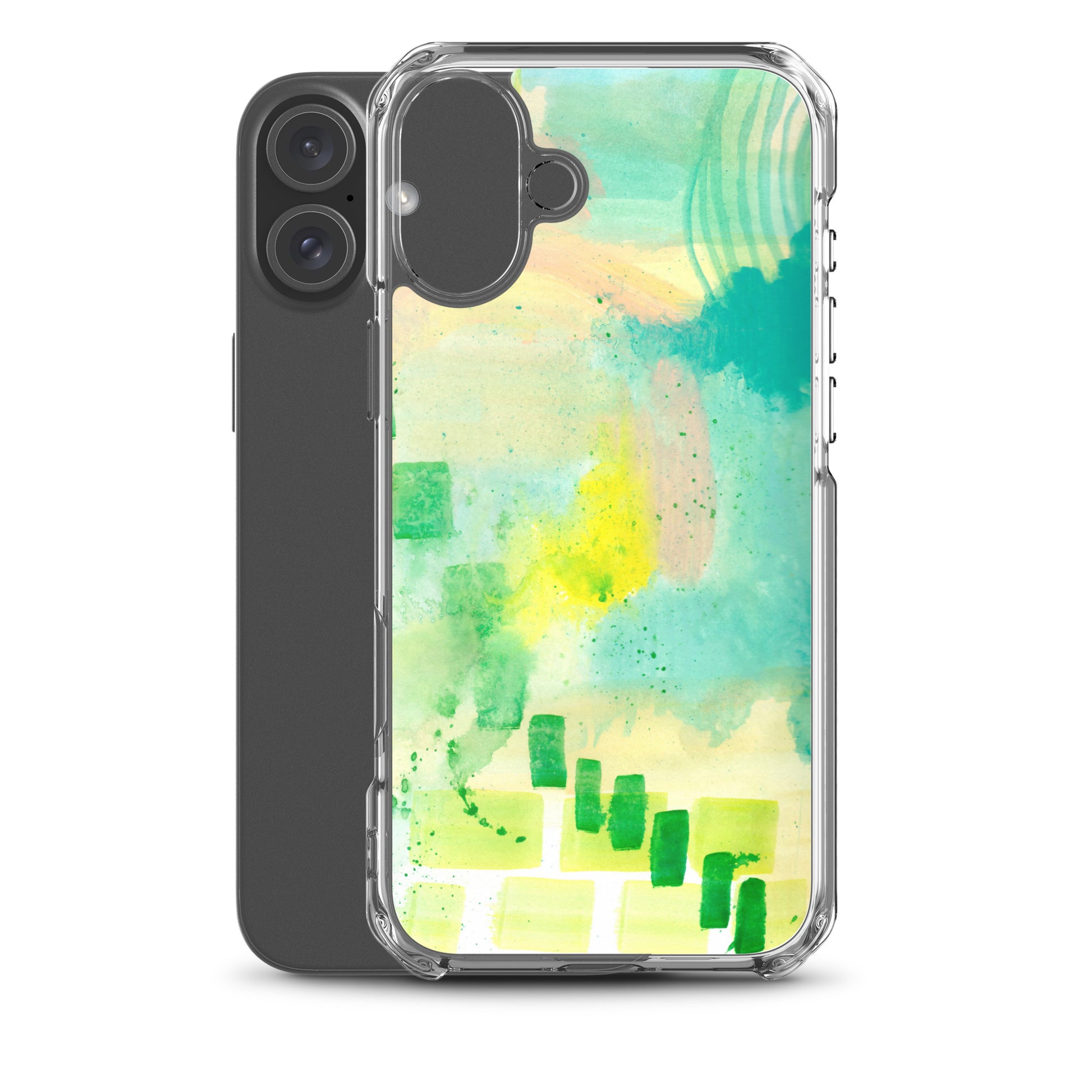 Abstract Aqua Clear Case for iPhone® - Aquamarine Design - Artistic Gifts for Women - Art by Artist Tania Herrera from Aquamarine Design Studio