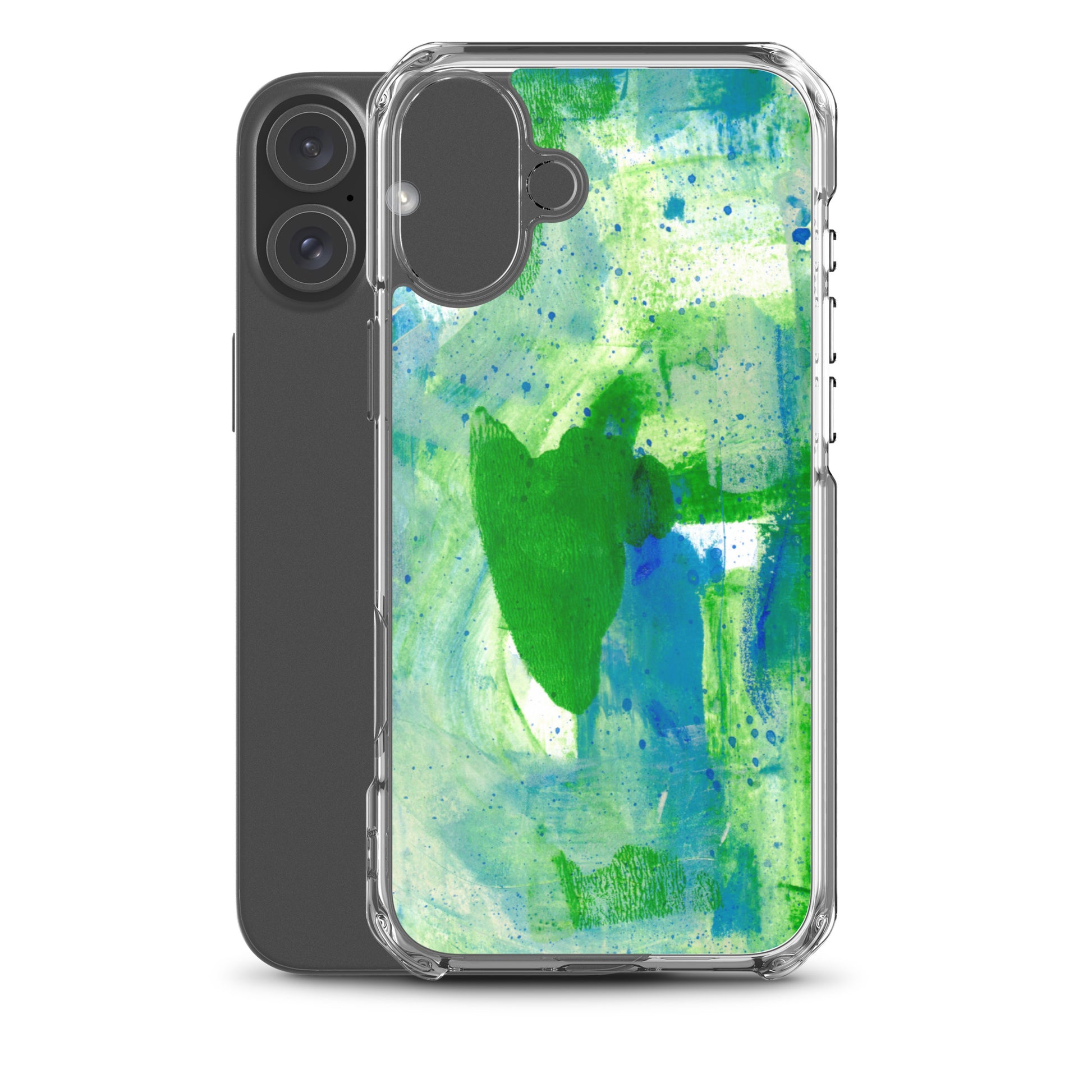 Green Mist Clear Case for iPhone® - Aquamarine Design - Artistic Gifts for Women - Art by Artist Tania Herrera from Aquamarine Design Studio