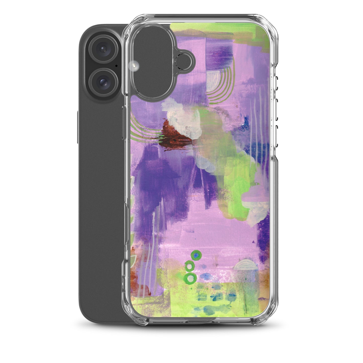 Purple Abstract I Clear Case for iPhone® - Aquamarine Design - Artistic Gifts for Women - Art by Artist Tania Herrera from Aquamarine Design Studio