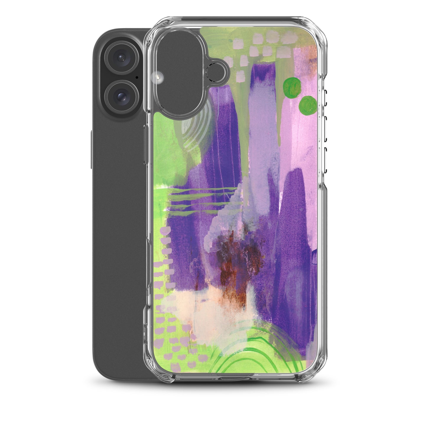 Purple Abstract II Clear Case for iPhone® - Aquamarine Design - Artistic Gifts for Women - Art by Artist Tania Herrera from Aquamarine Design Studio