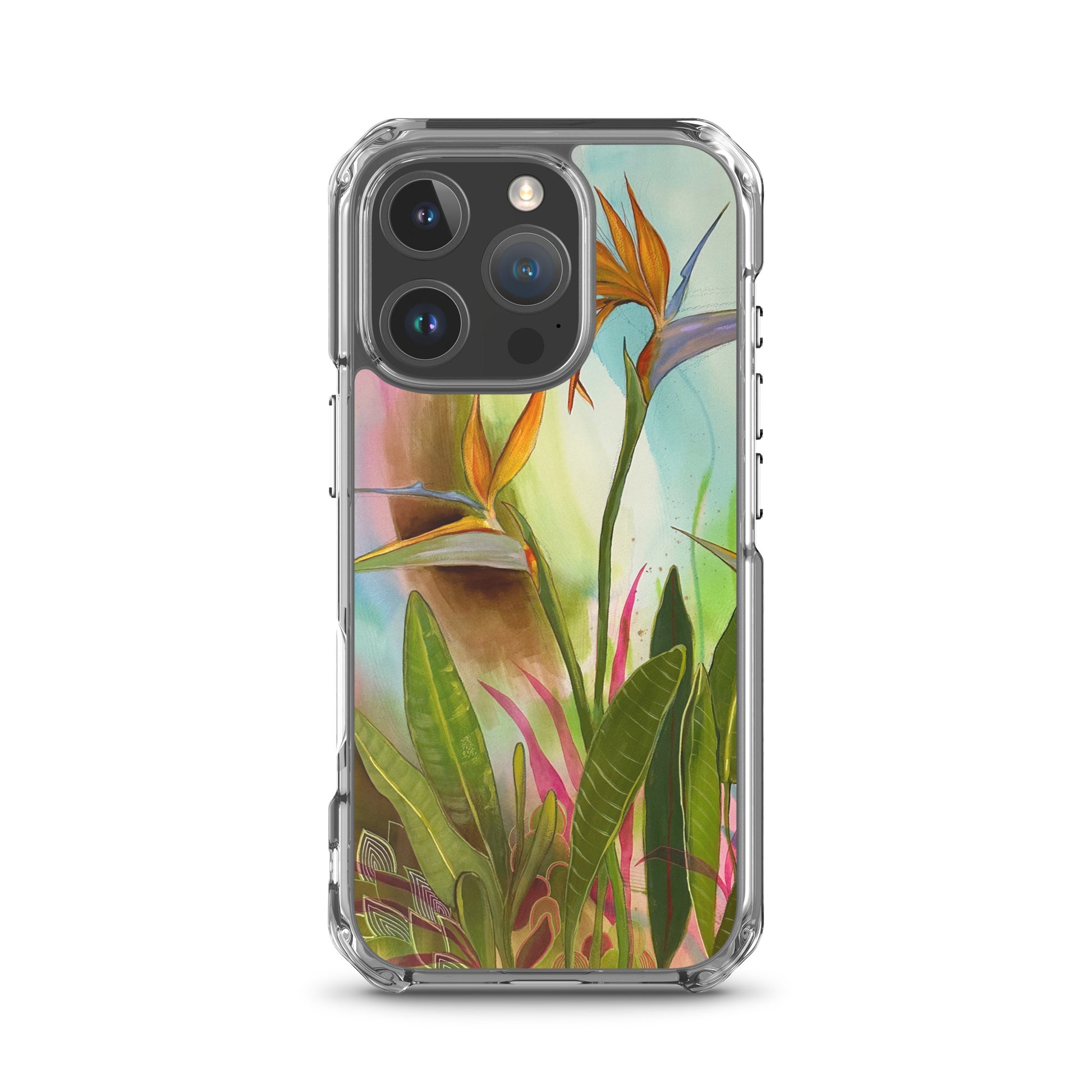 Birds in Paradise Clear Case for iPhone® - Aquamarine Design - Artistic Gifts for Women - Art by Artist Tania Herrera from Aquamarine Design Studio