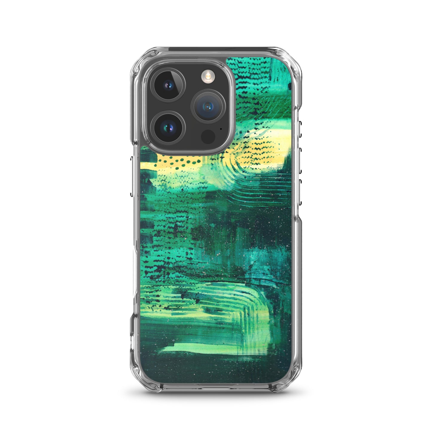 Deep Green Clear Case for iPhone® - Aquamarine Design - Artistic Gifts for Women - Art by Artist Tania Herrera from Aquamarine Design Studio