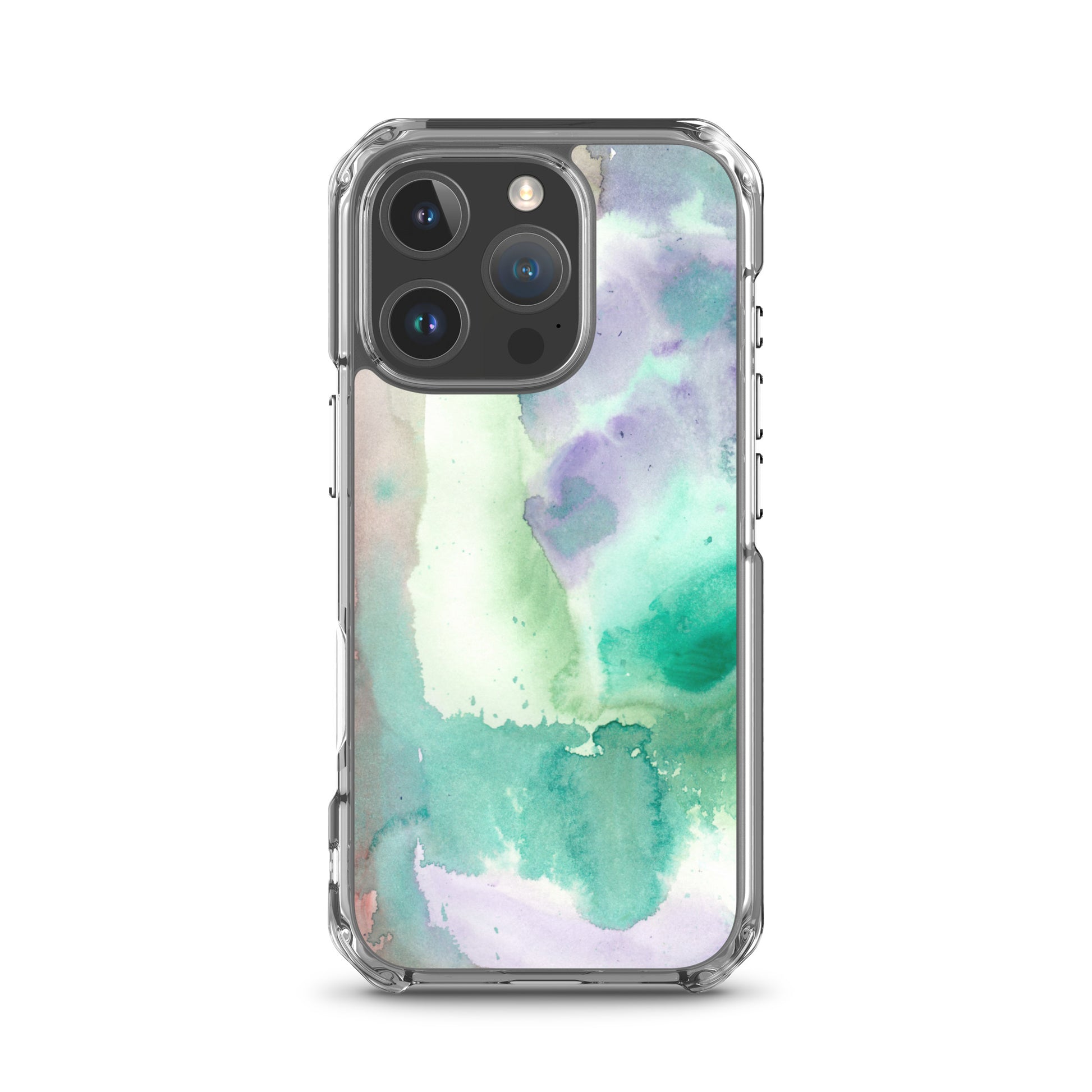 Purple and Green Abstract Clear Case for iPhone® - Aquamarine Design - Artistic Gifts for Women - Art by Artist Tania Herrera from Aquamarine Design Studio