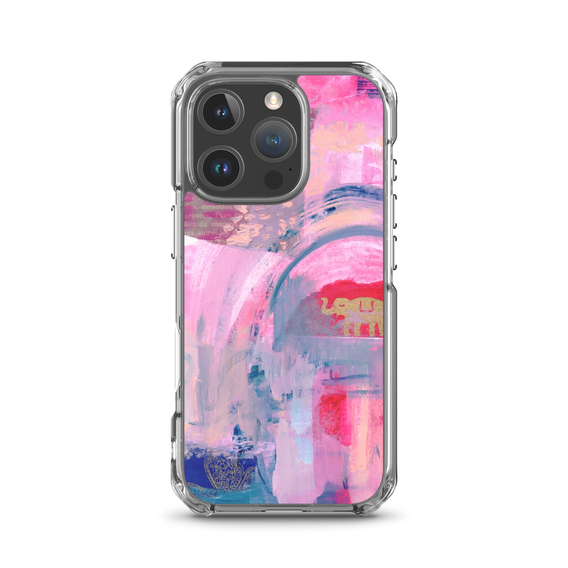 Collage Design Clear Case for iPhone® - Aquamarine Design - Artistic Gifts for Women - Art by Artist Tania Herrera from Aquamarine Design Studio