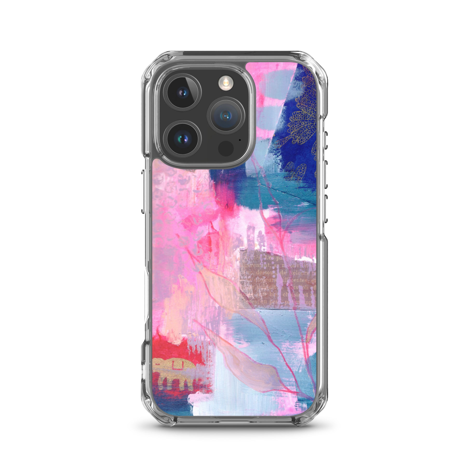 Collage Design Clear Case for iPhone® - Aquamarine Design - Artistic Gifts for Women - Art by Artist Tania Herrera from Aquamarine Design Studio