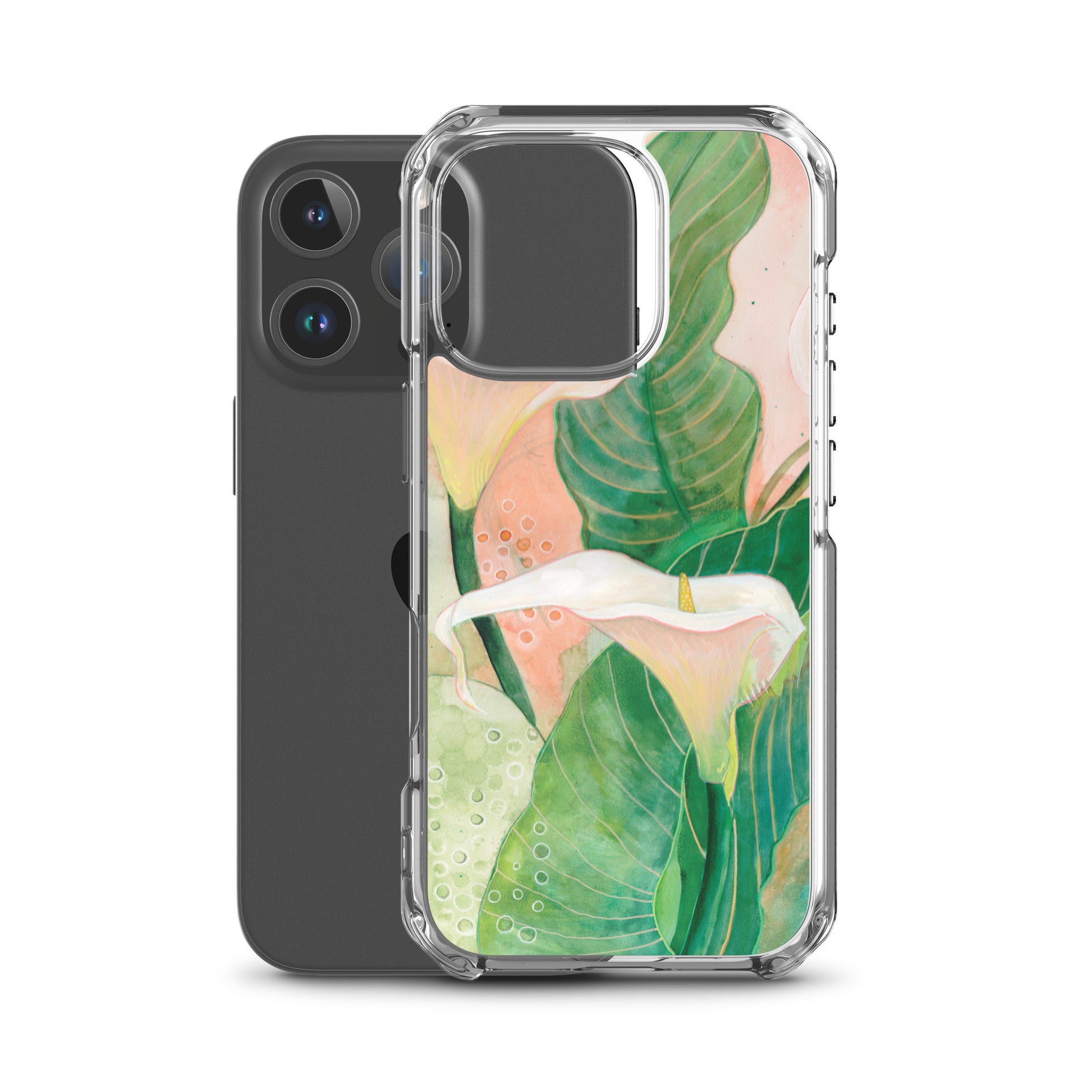 Calla lily Clear Case for iPhone® - Aquamarine Design - Artistic Gifts for Women - Art by Artist Tania Herrera from Aquamarine Design Studio