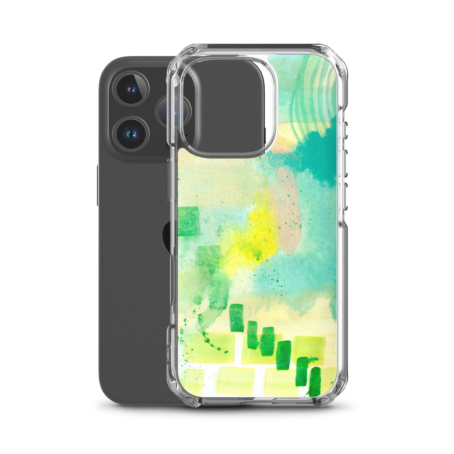 Abstract Aqua Clear Case for iPhone® - Aquamarine Design - Artistic Gifts for Women - Art by Artist Tania Herrera from Aquamarine Design Studio