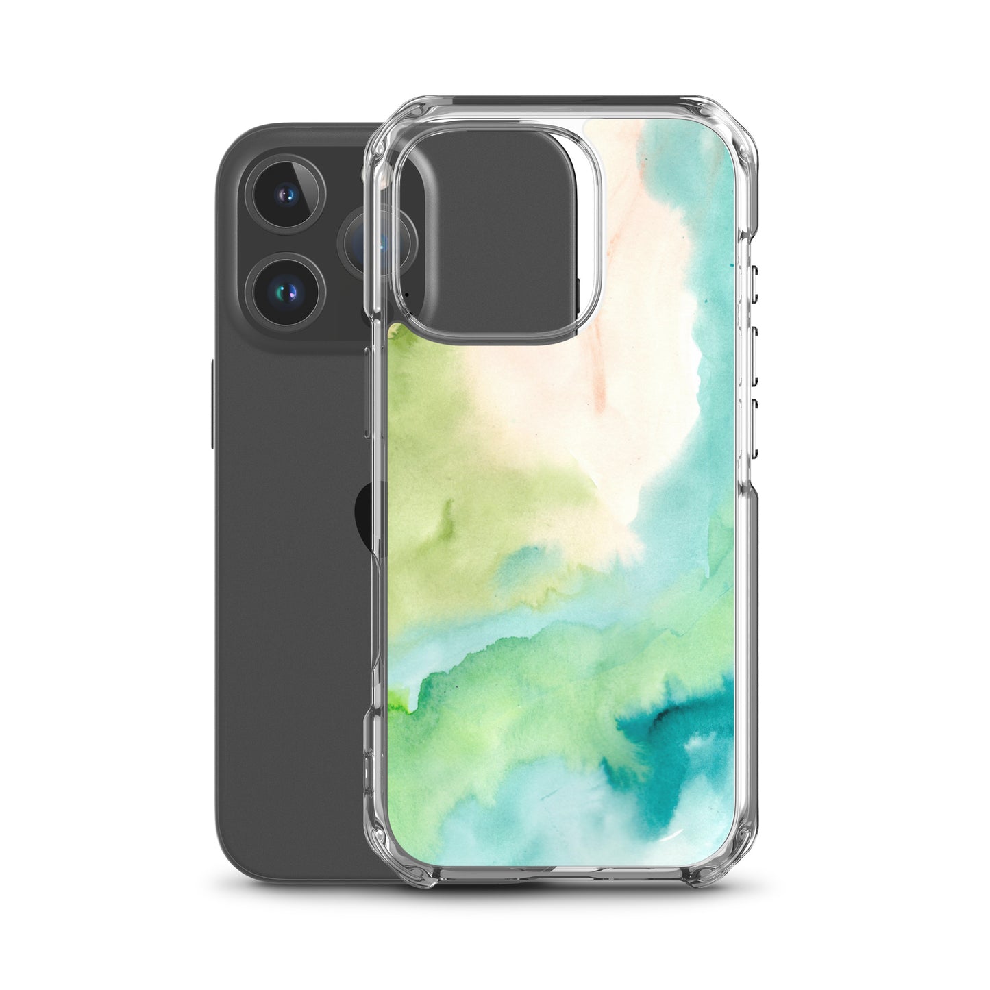 Soft Green Clear Case for iPhone® - Aquamarine Design - Artistic Gifts for Women - Art by Artist Tania Herrera from Aquamarine Design Studio