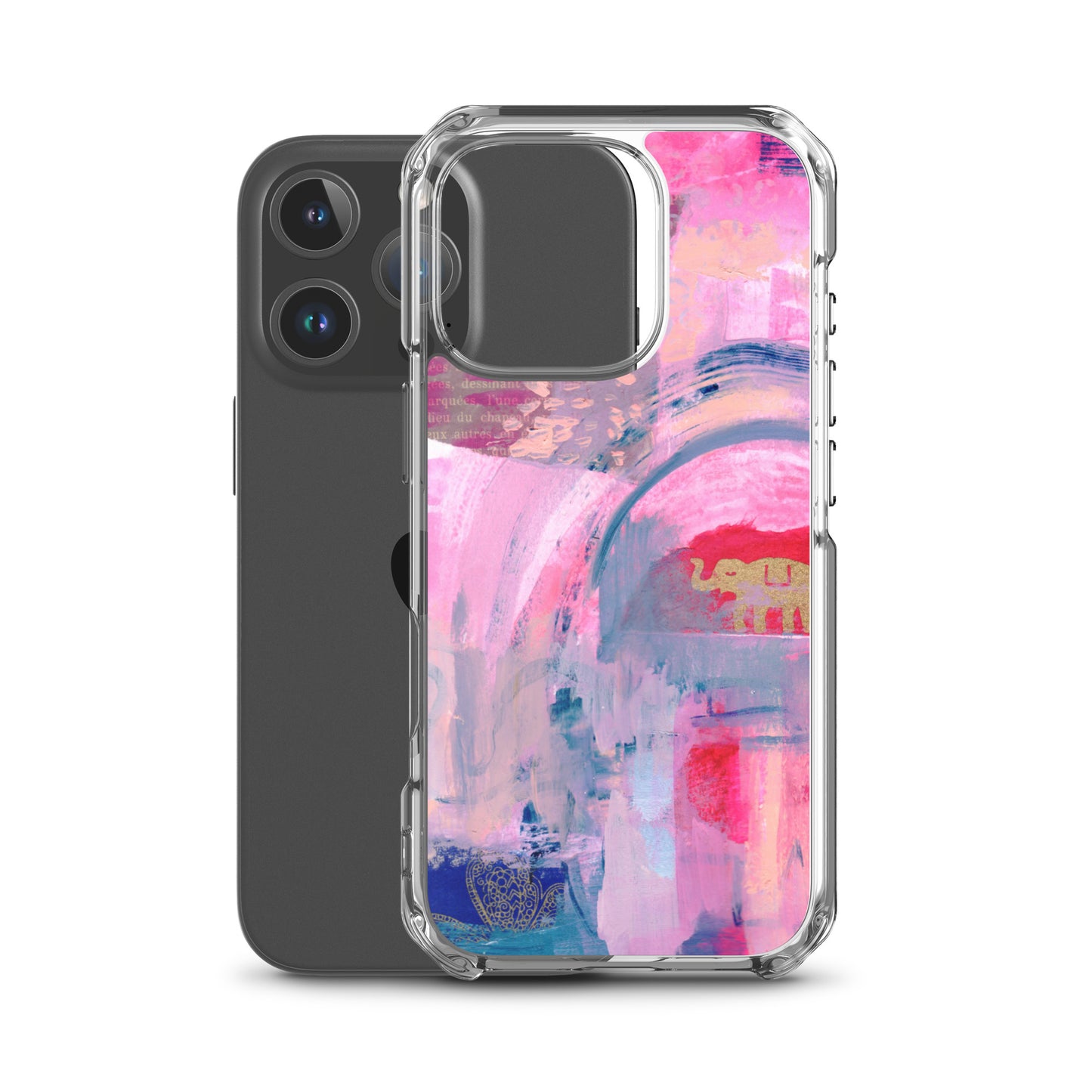 Collage Design Clear Case for iPhone® - Aquamarine Design - Artistic Gifts for Women - Art by Artist Tania Herrera from Aquamarine Design Studio
