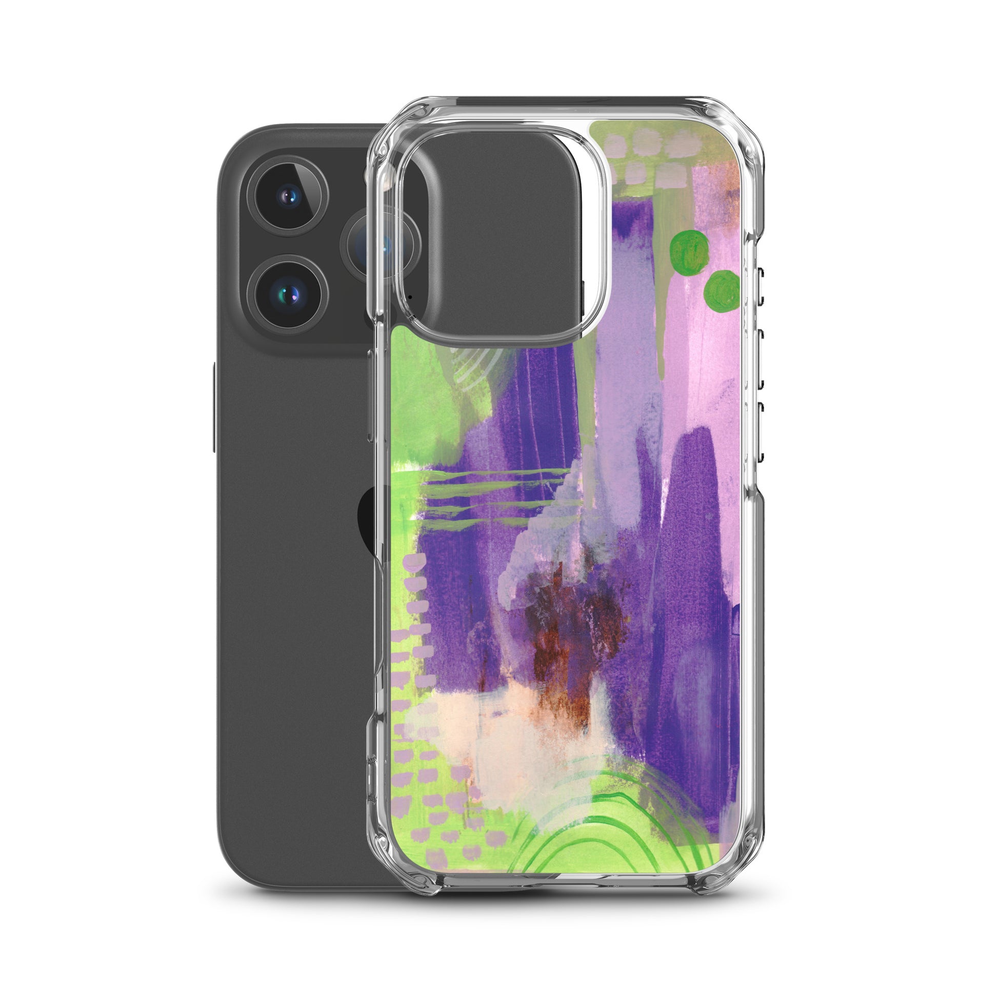 Purple Abstract II Clear Case for iPhone® - Aquamarine Design - Artistic Gifts for Women - Art by Artist Tania Herrera from Aquamarine Design Studio