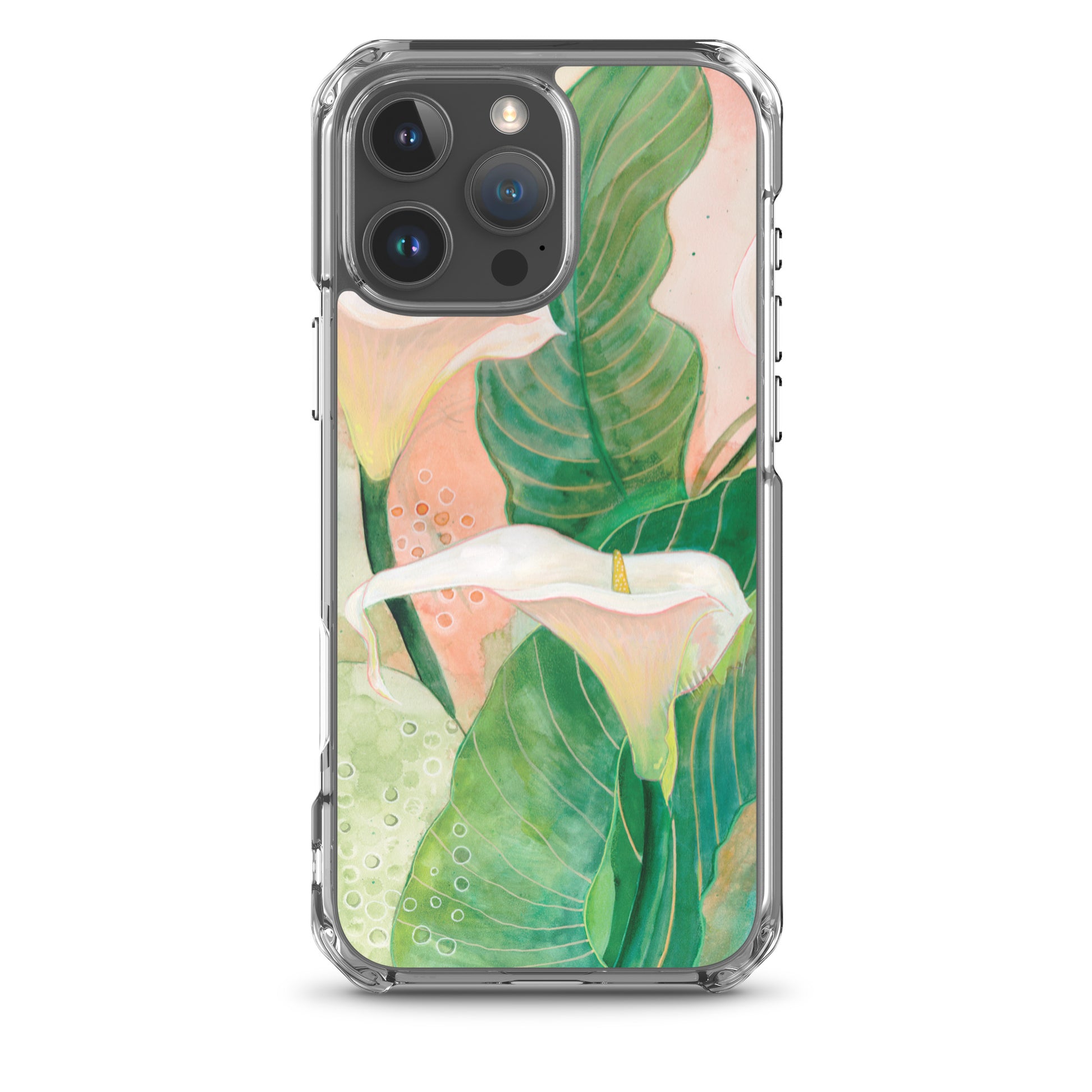 Calla lily Clear Case for iPhone® - Aquamarine Design - Artistic Gifts for Women - Art by Artist Tania Herrera from Aquamarine Design Studio