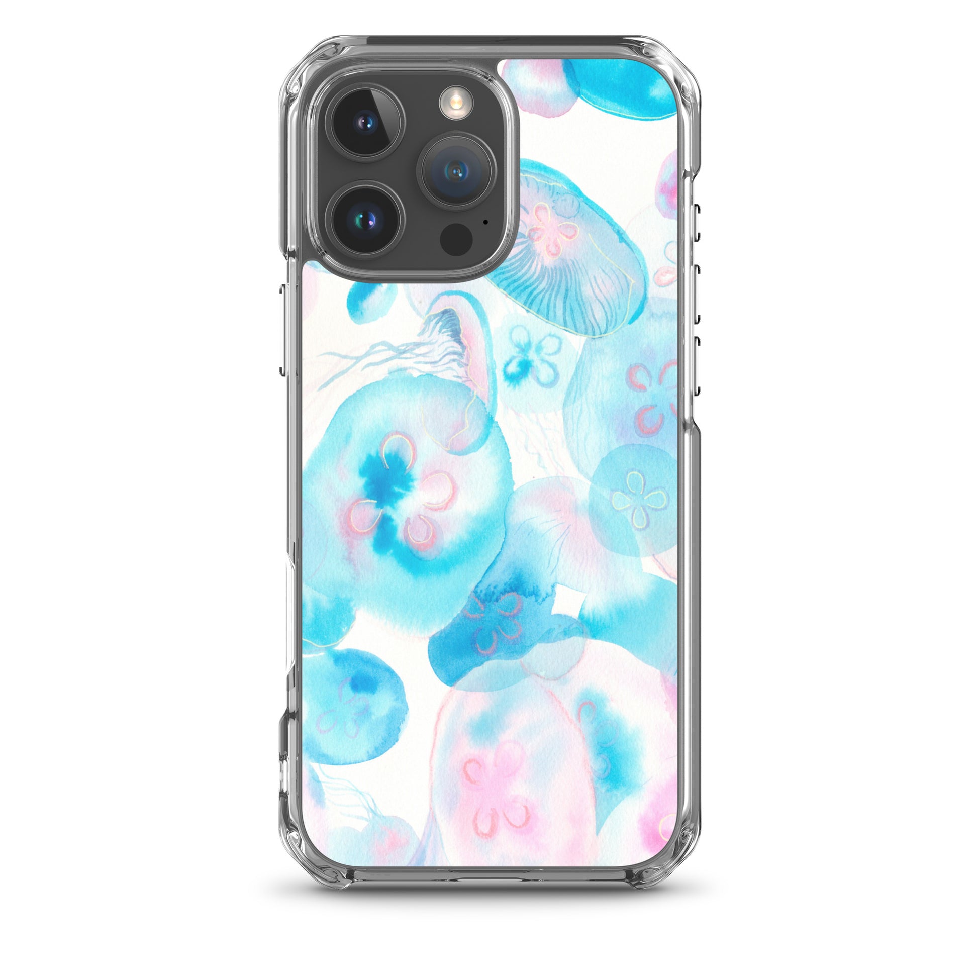 Light Blue Jelly Fish Clear Case for iPhone® - Aquamarine Design - Artistic Gifts for Women - Art by Artist Tania Herrera from Aquamarine Design Studio