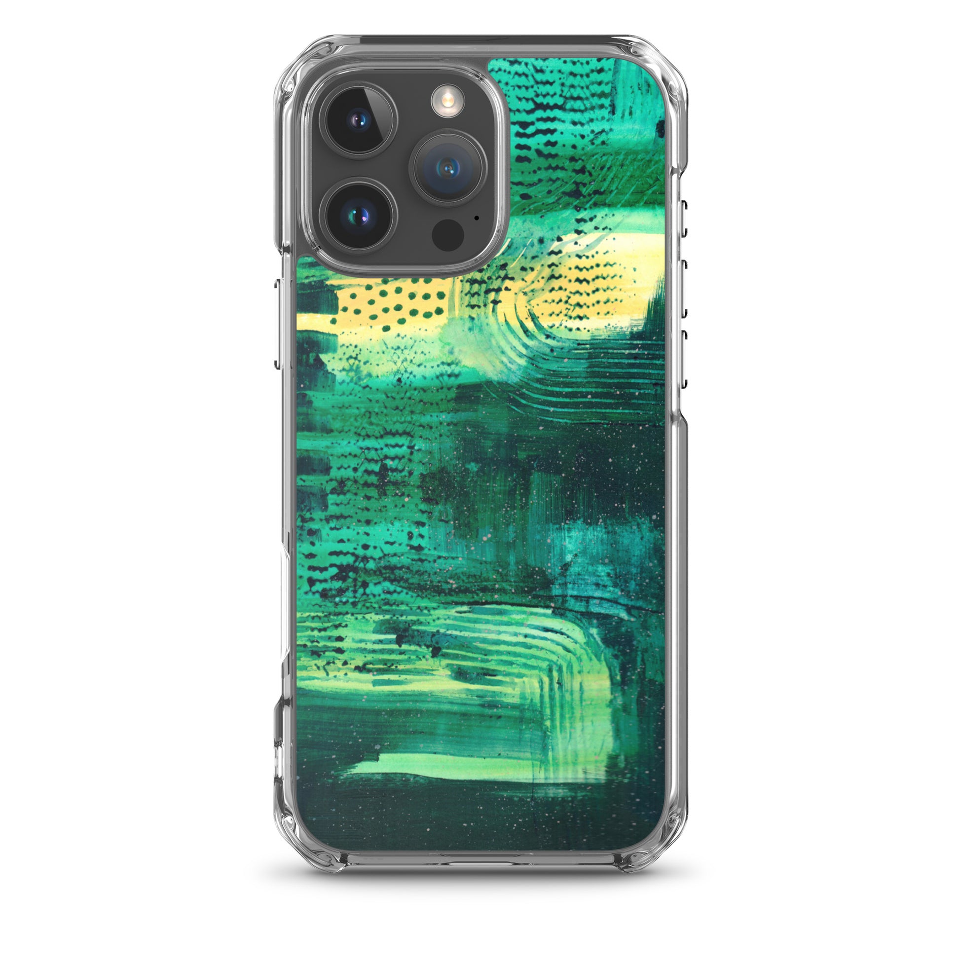 Deep Green Clear Case for iPhone® - Aquamarine Design - Artistic Gifts for Women - Art by Artist Tania Herrera from Aquamarine Design Studio